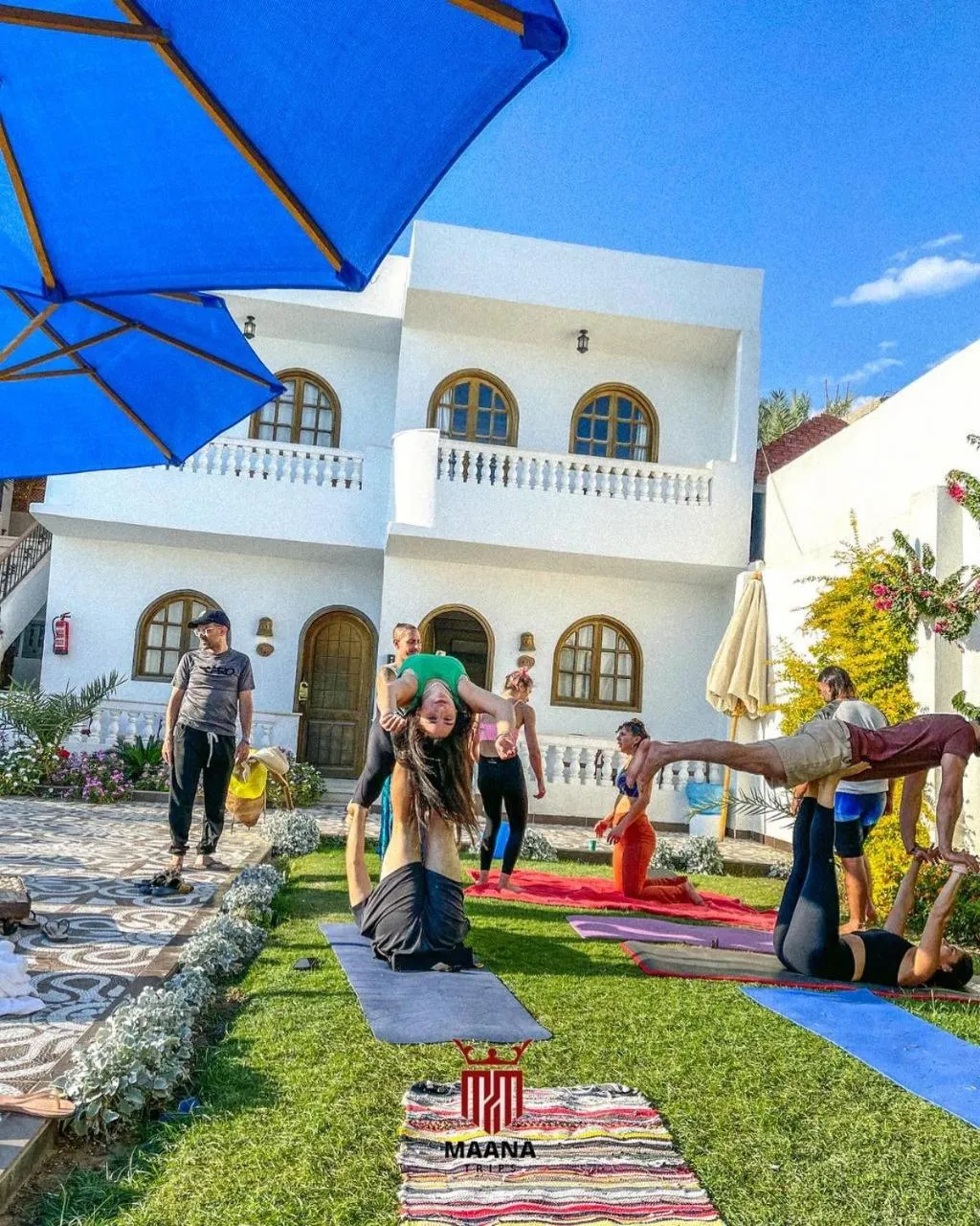 group of guests in Dahab Holiday Hotel