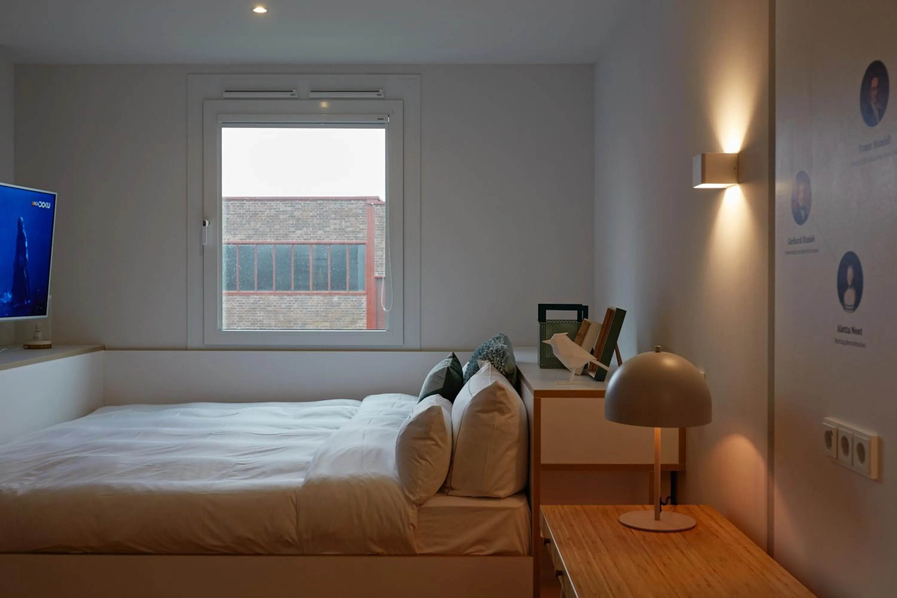 Decorative detail, Bed in hotel friends Essen Zeche Zollverein