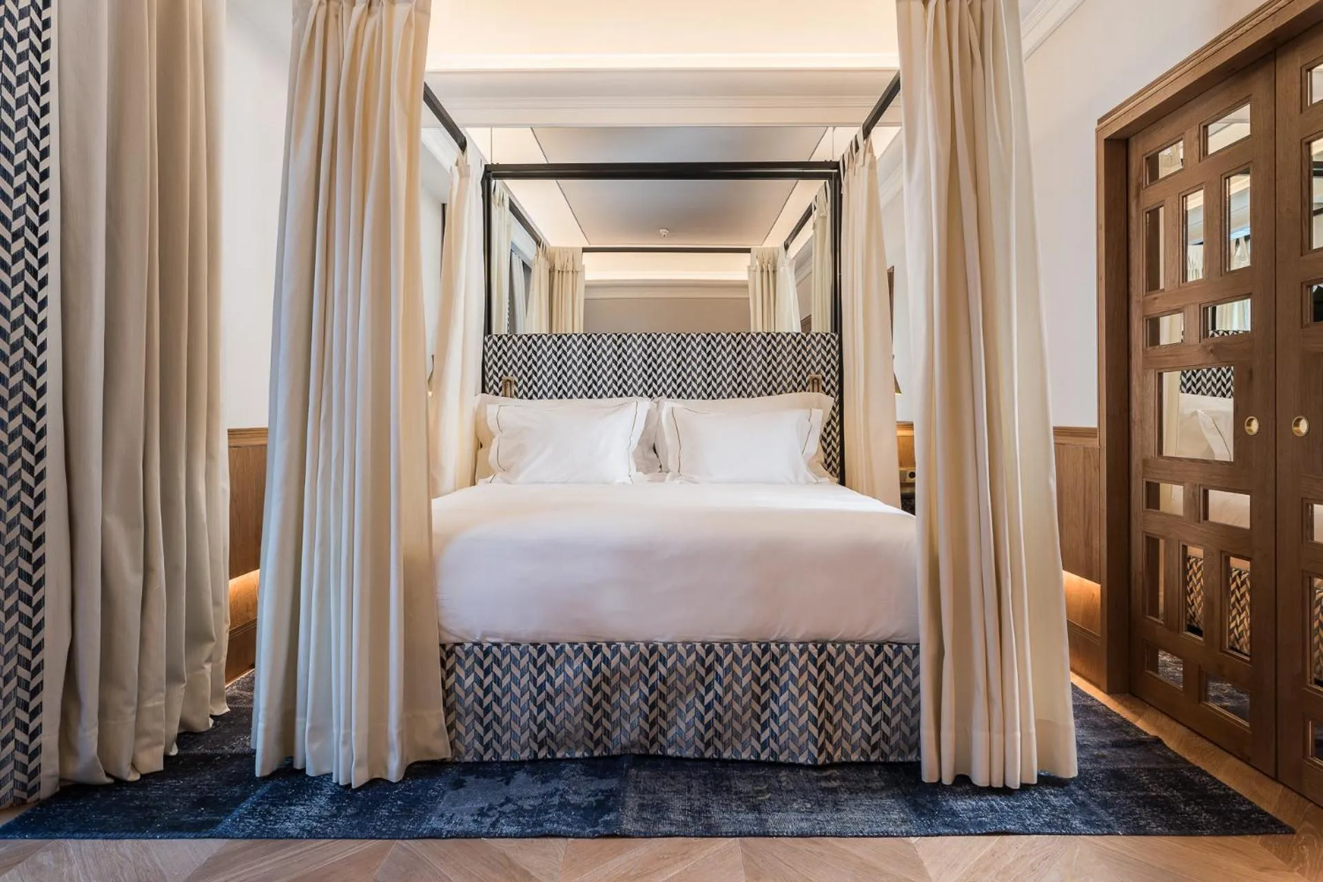 Bed in Palacio Solecio, a Small Luxury Hotel of the World