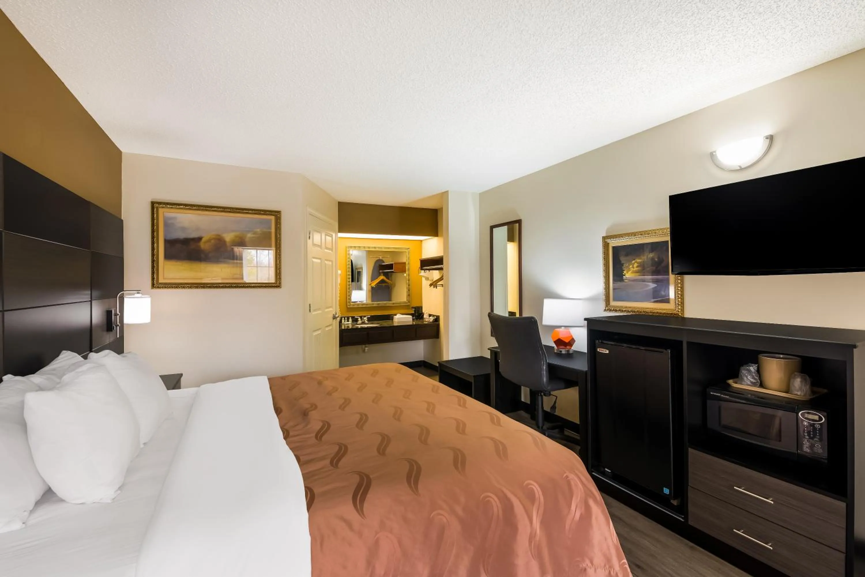 Bed in Quality Inn Johnson City I-26 exit 17