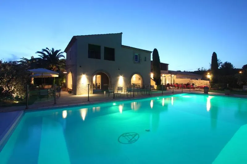 Pool view in Val Baussenc, The Originals Relais