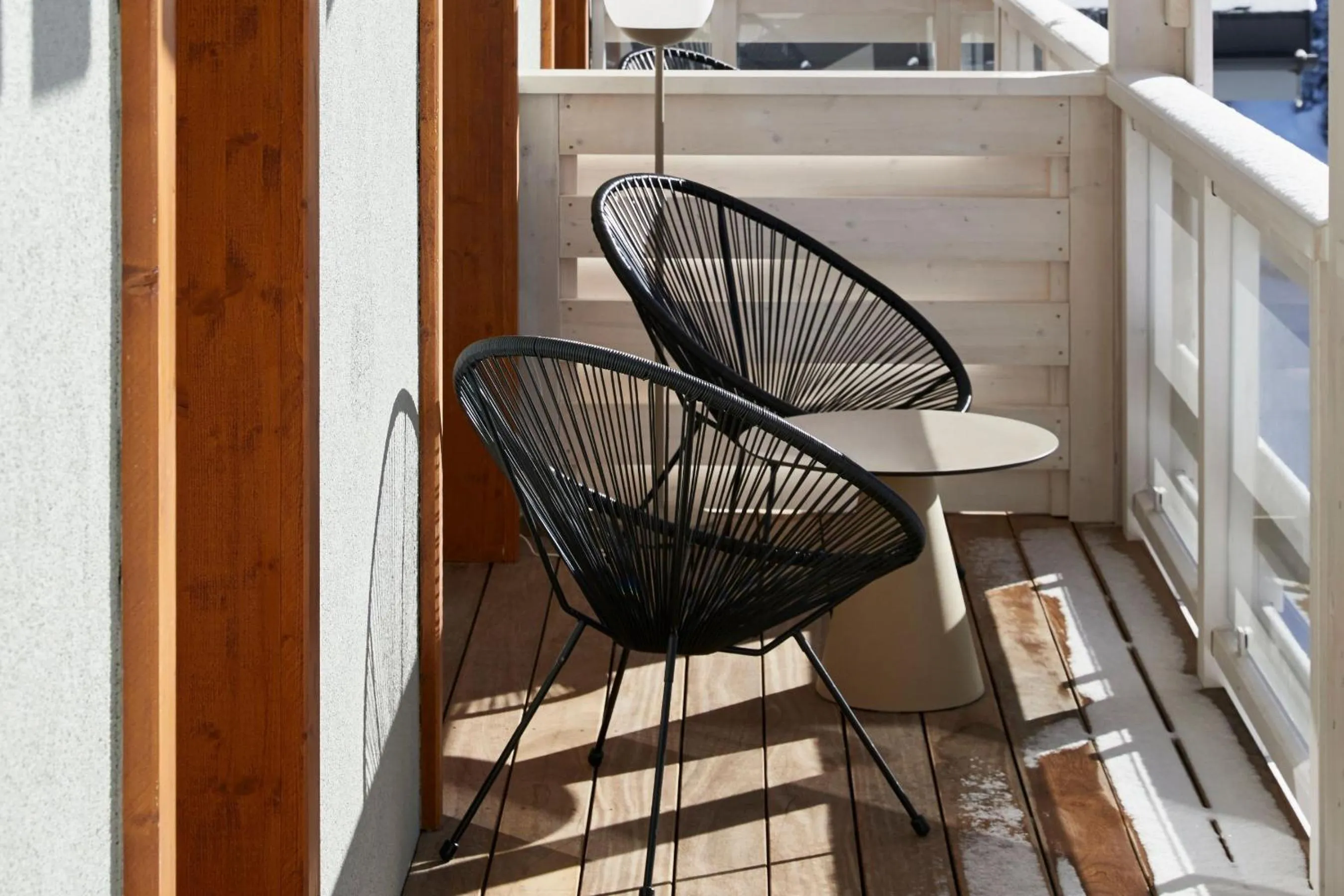 Balcony/Terrace in Ecrin Blanc Resort Courchevel - Aquapark