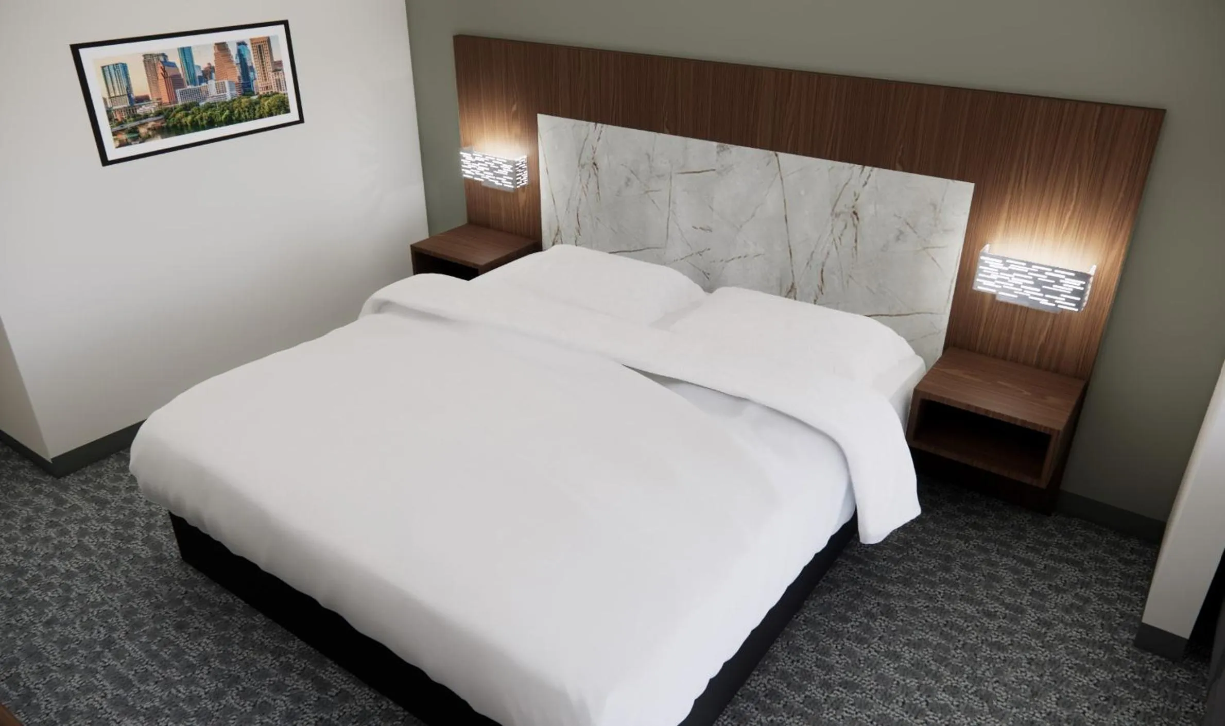 Bed in Quality Suites Austin South Street Elmo District