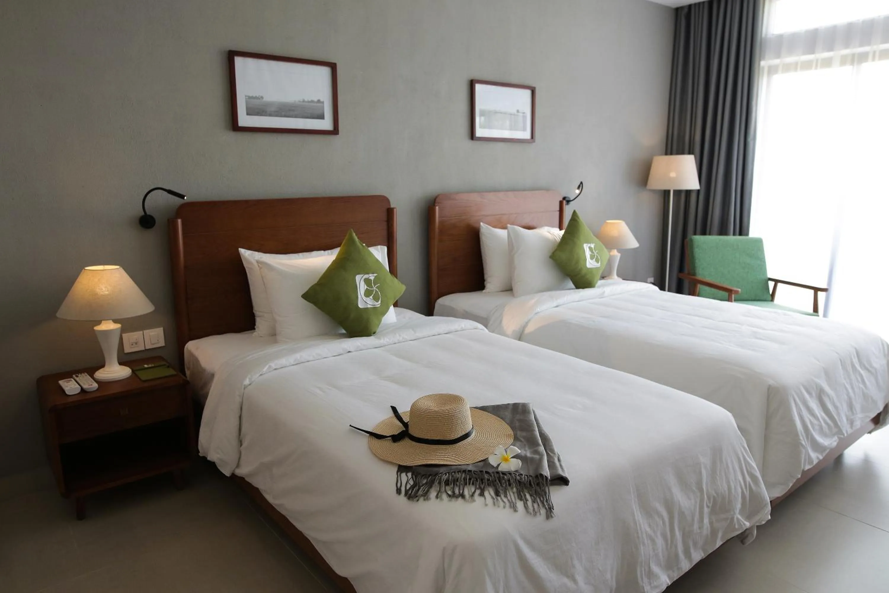 Deluxe Double or Twin Room Rice field View with Balcony  in Hoian Tranquil Lodge - Chon Binh Yen