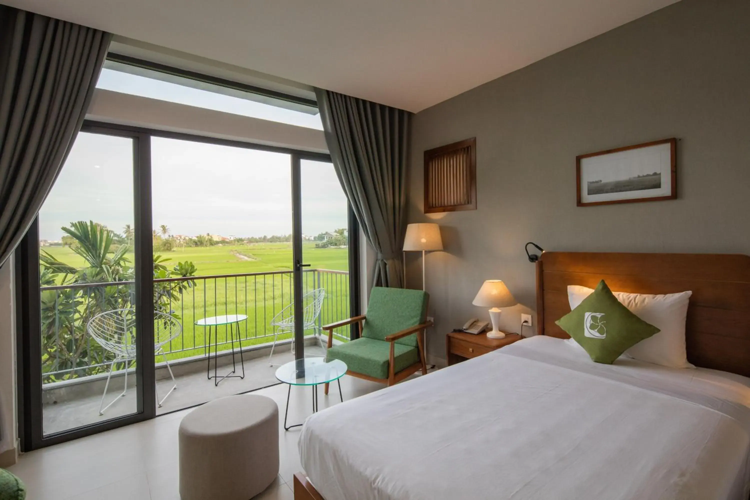 Deluxe Double or Twin Room Rice field View with Balcony in Hoian Tranquil Lodge - Chon Binh Yen Deluxe Double or Twin Room Rice field View with Balcony in Hoian Tranquil Lodge - Chon Binh Yen