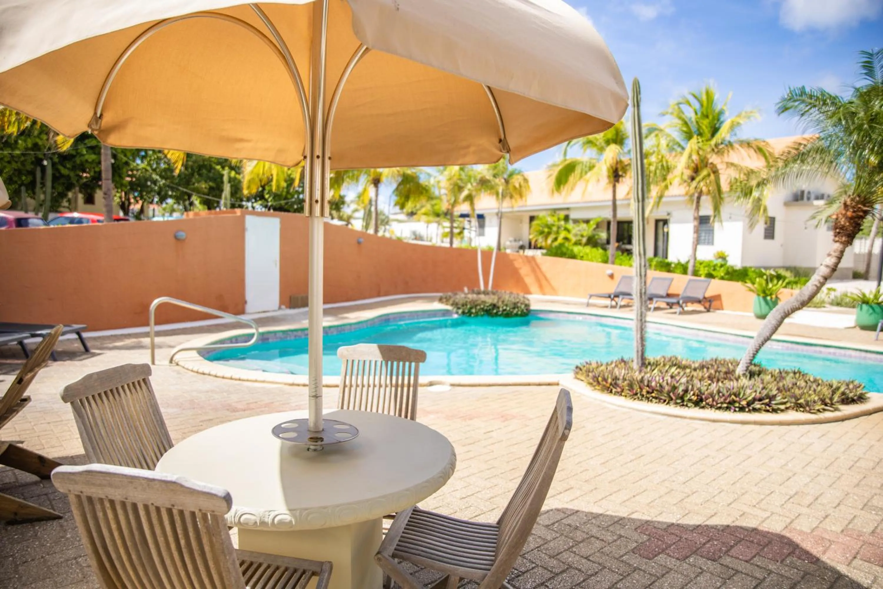 Swimming pool in ABC Lodges Curacao