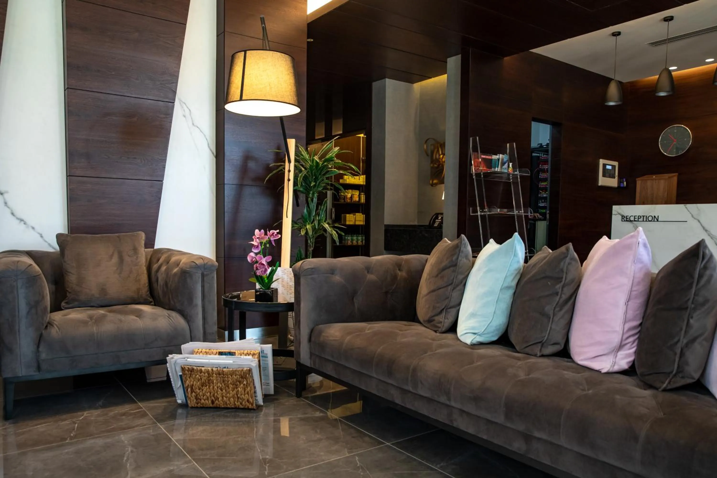 Lobby or reception in The Compass Hotel