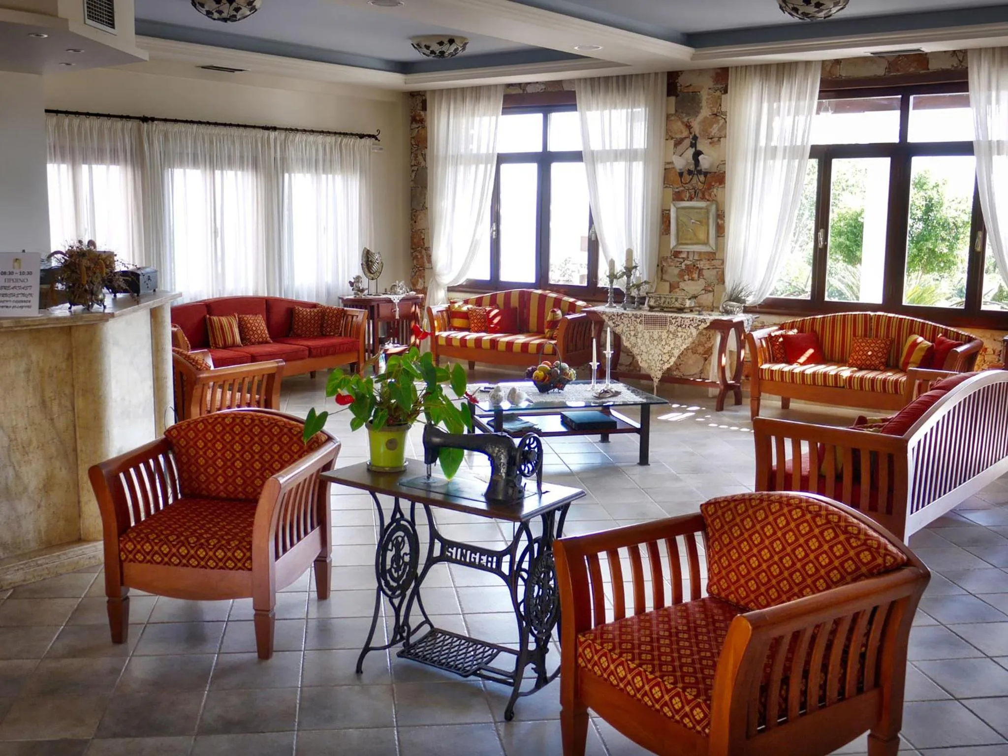 Lobby or reception in Areti Aparthotel