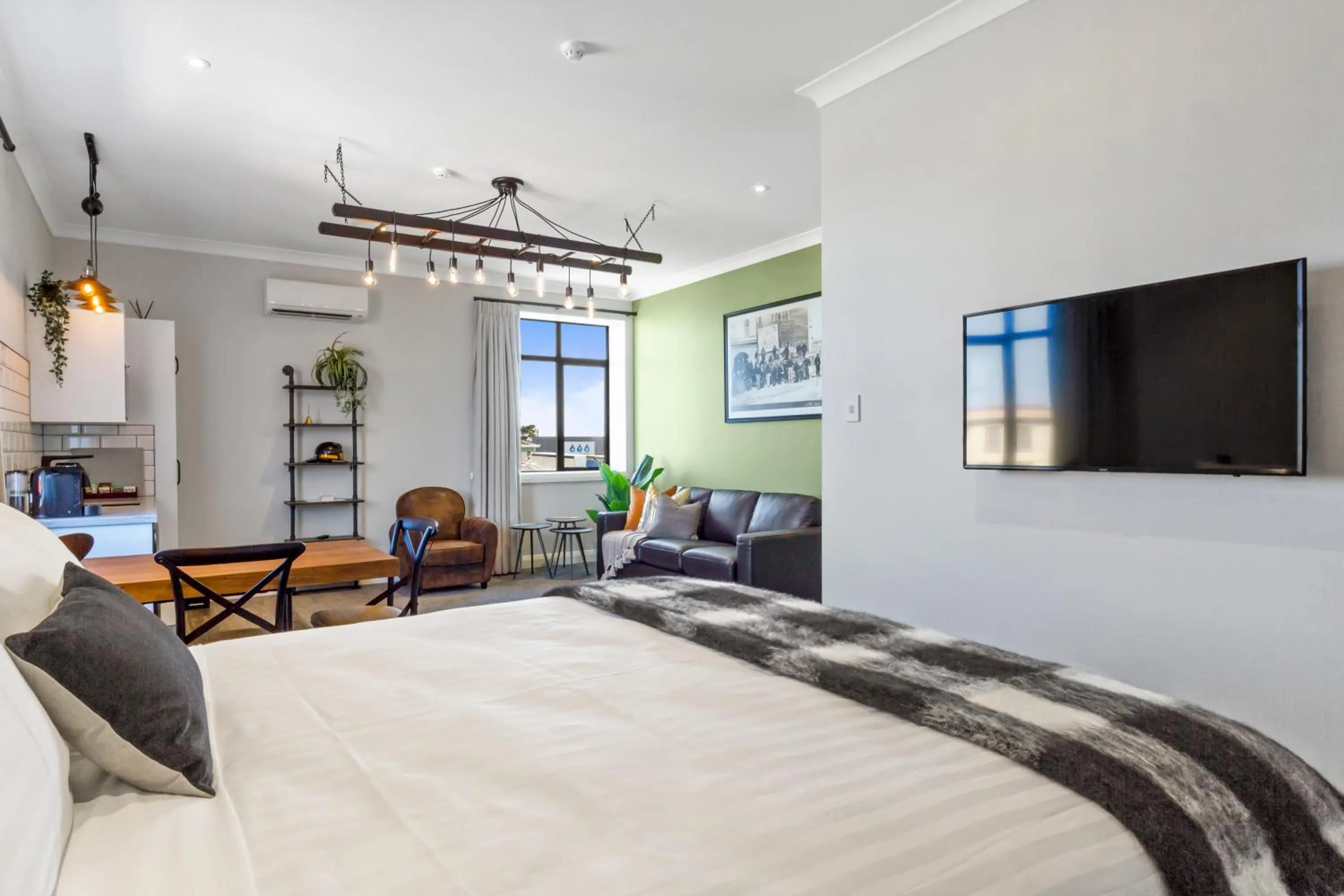 Photo of the whole room, Bed in Hokitika Fire Station Boutique Accommodation