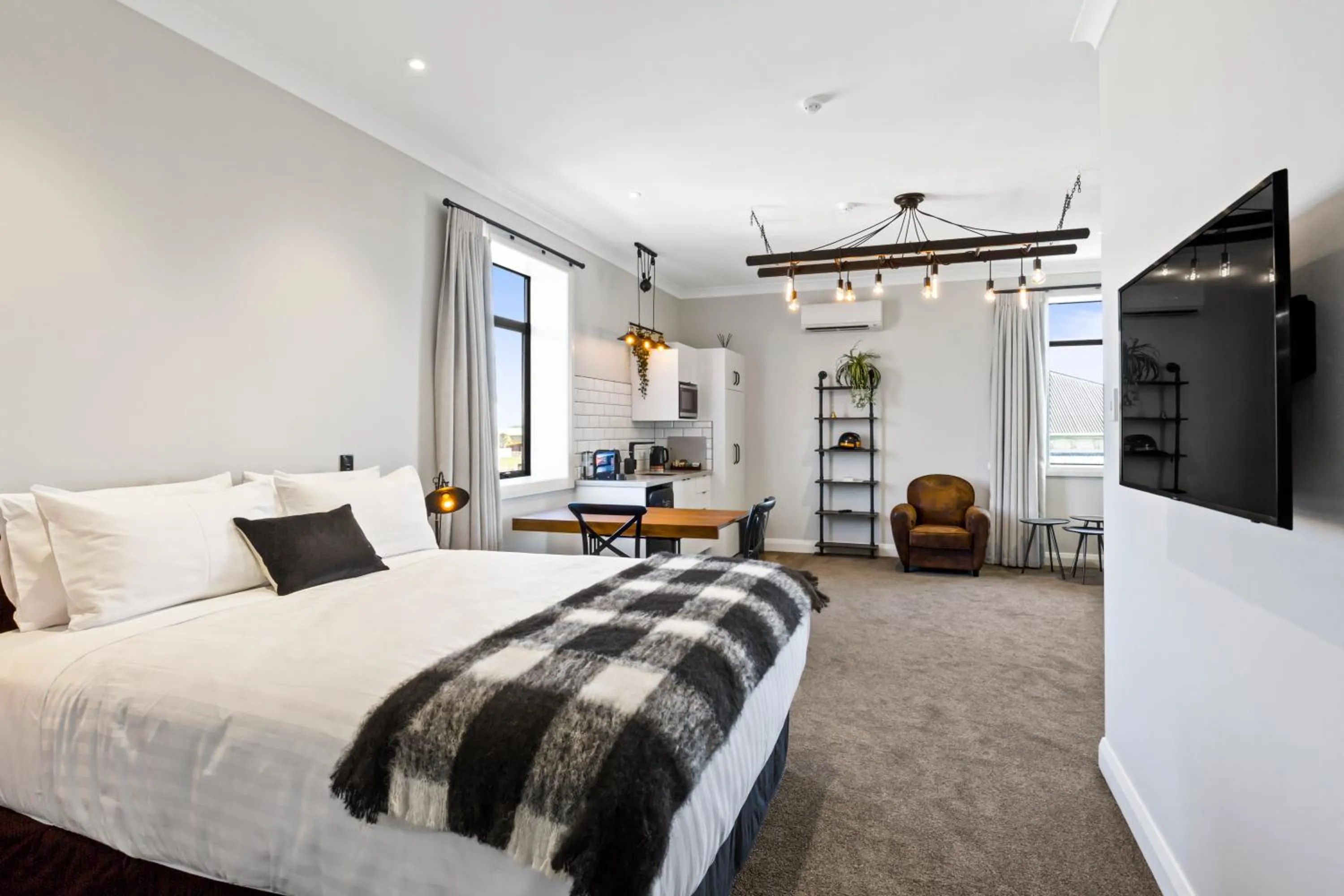 Photo of the whole room, Bed in Hokitika Fire Station Boutique Accommodation