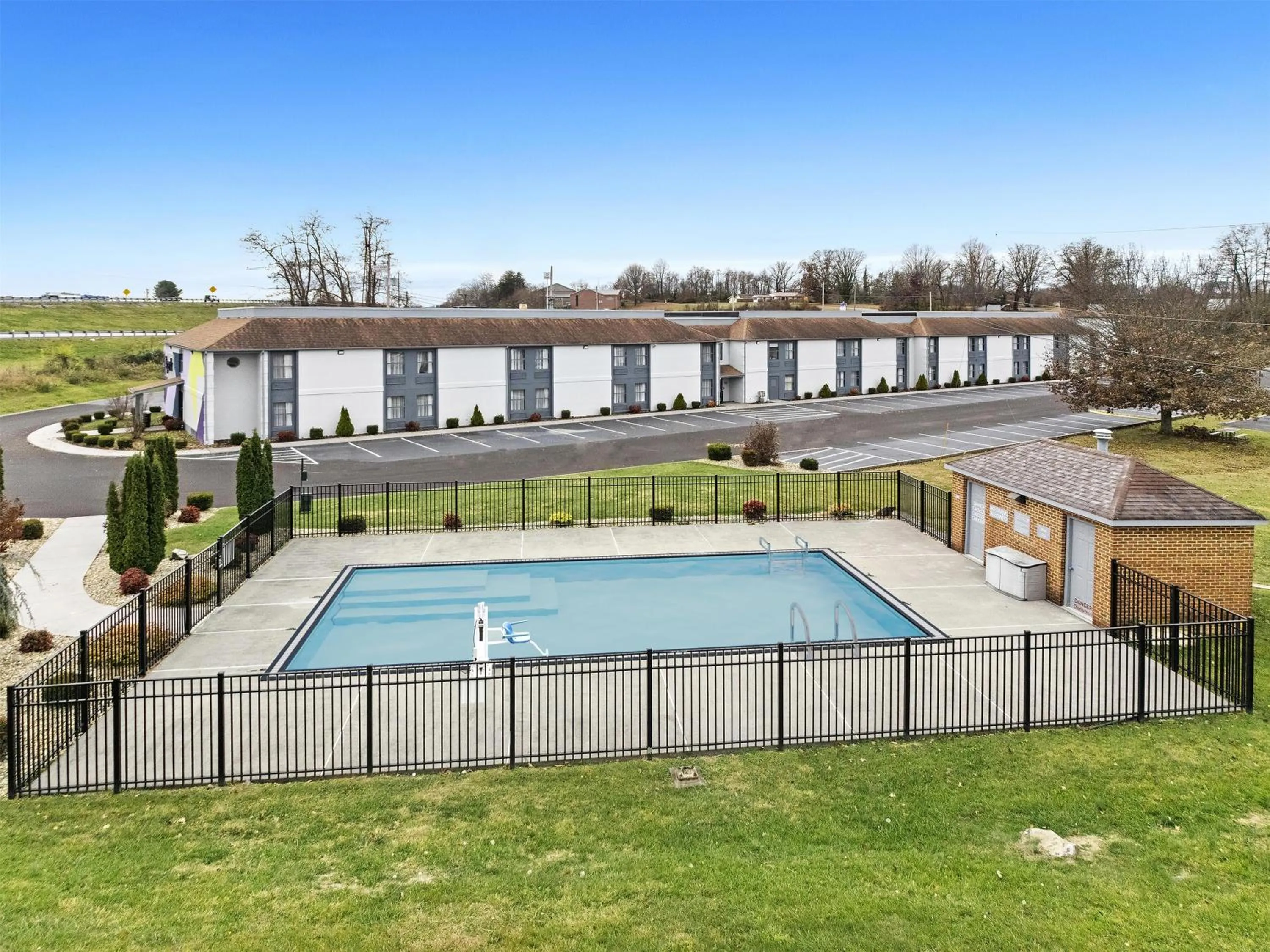 Pool view in Spark by Hilton Abingdon I-81 near Fairgrounds