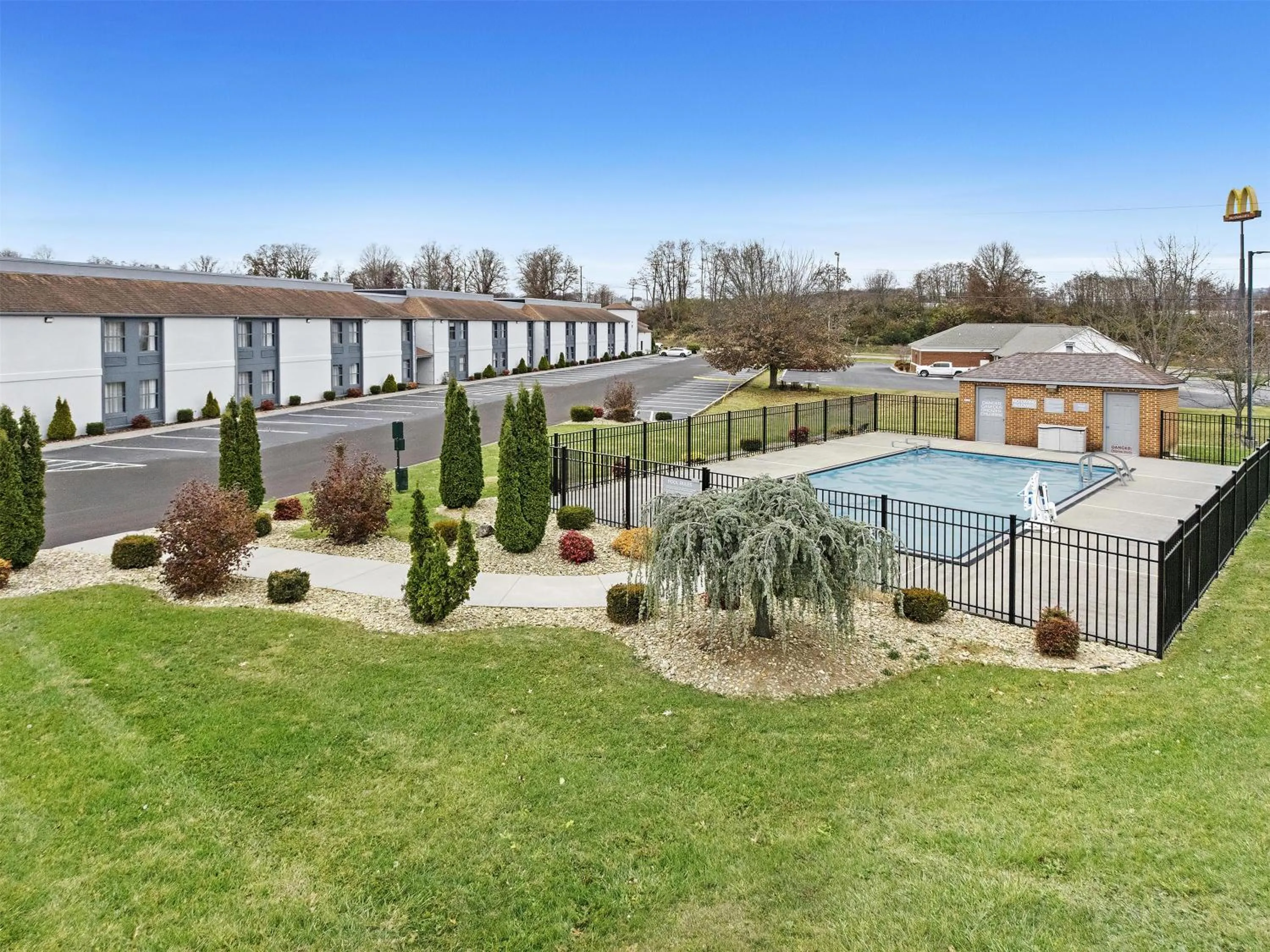 Pool view in Spark by Hilton Abingdon I-81 near Fairgrounds