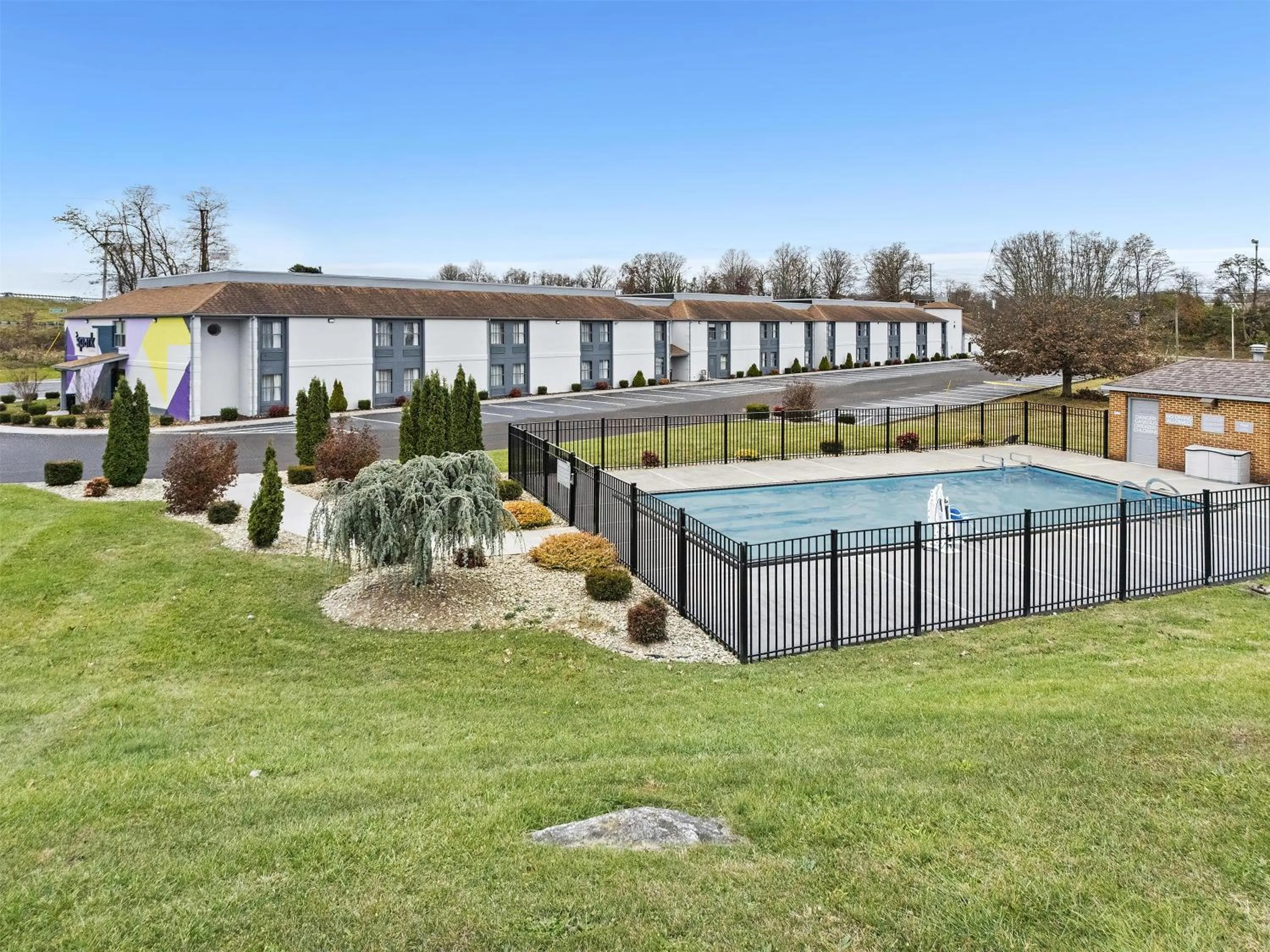 Pool view in Spark by Hilton Abingdon I-81 near Fairgrounds