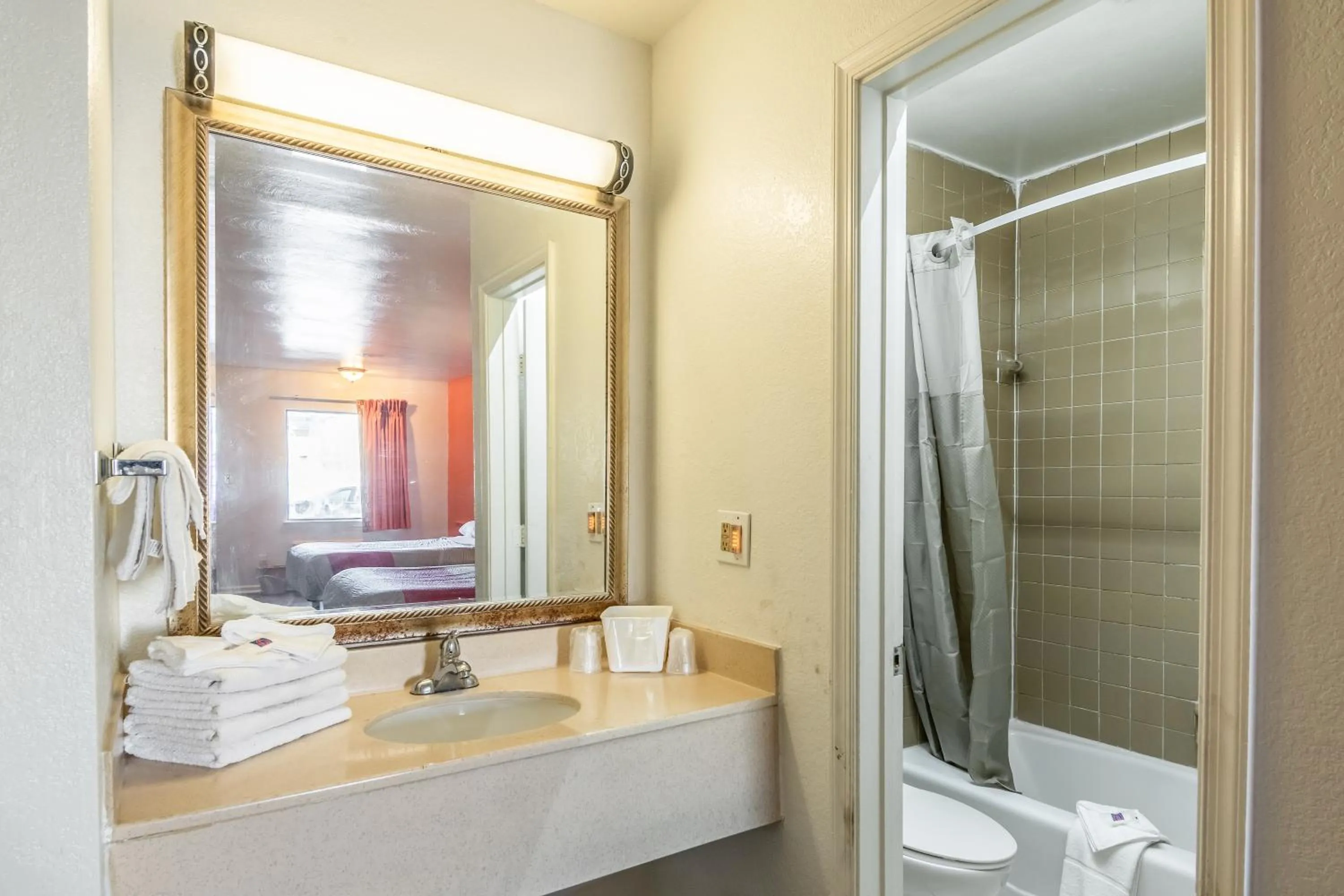 Shower in Motel 6-Portsmouth, VA