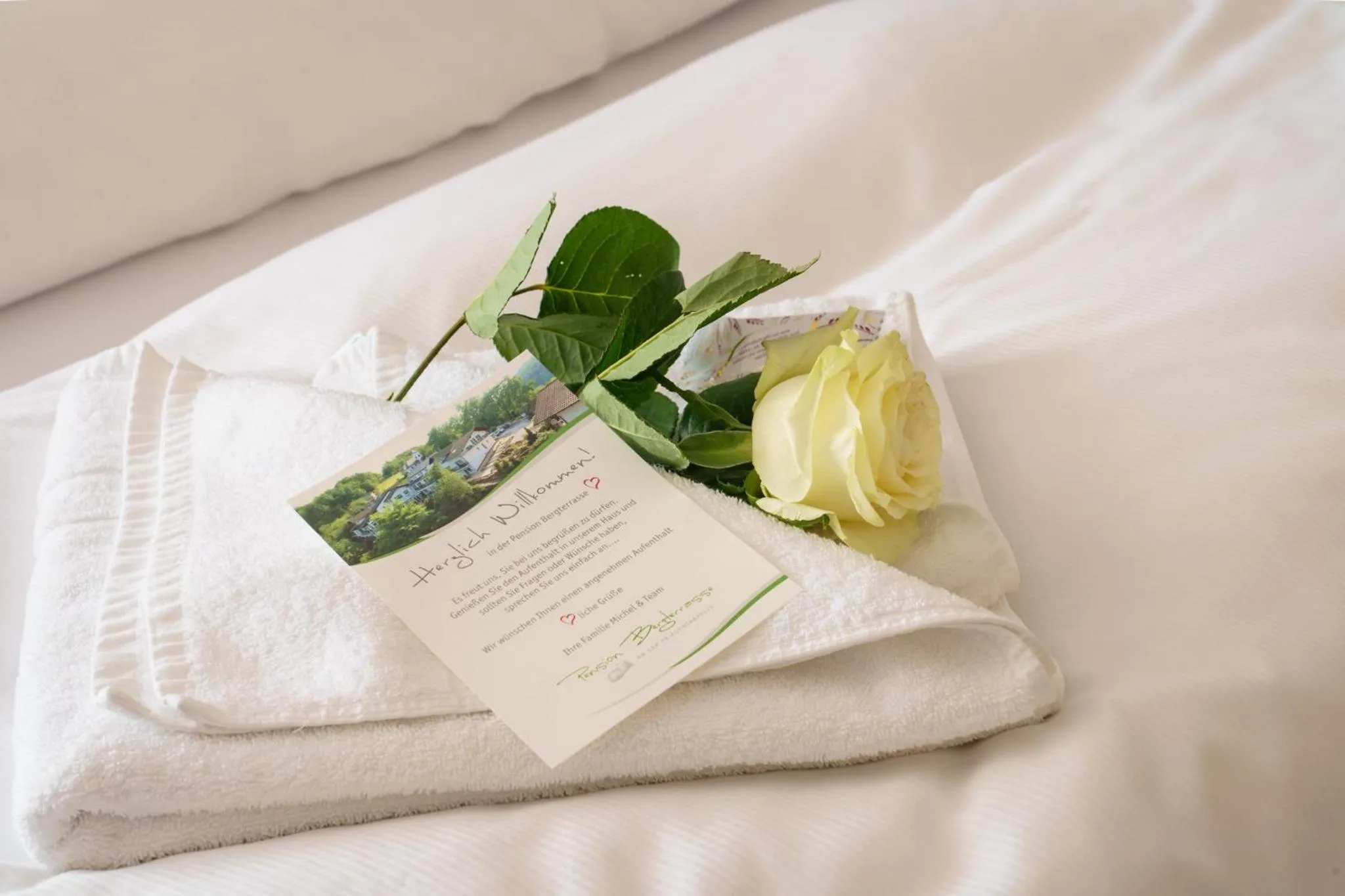 Bed in Pension Bergterrasse