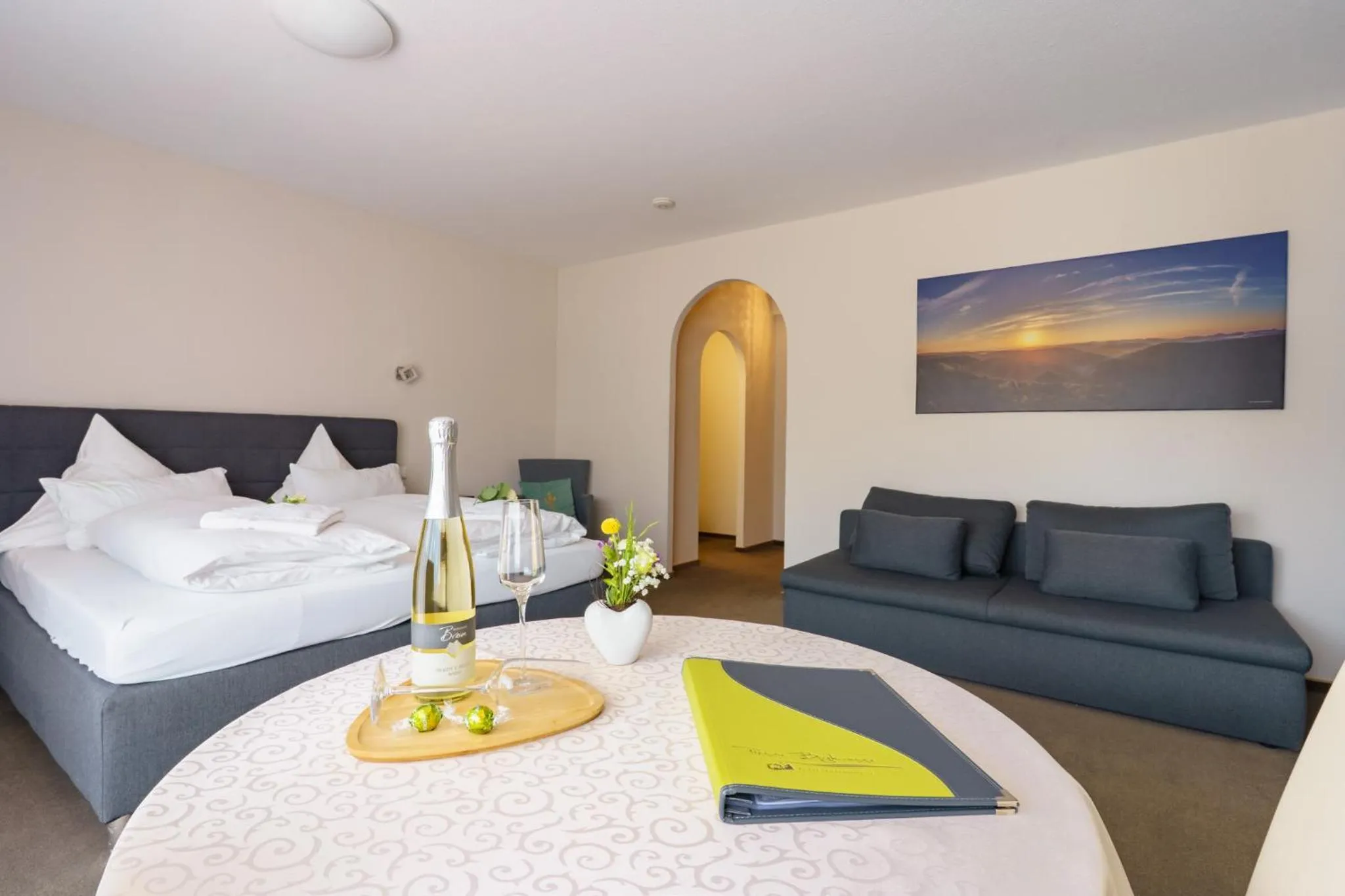 Bed in Pension Bergterrasse