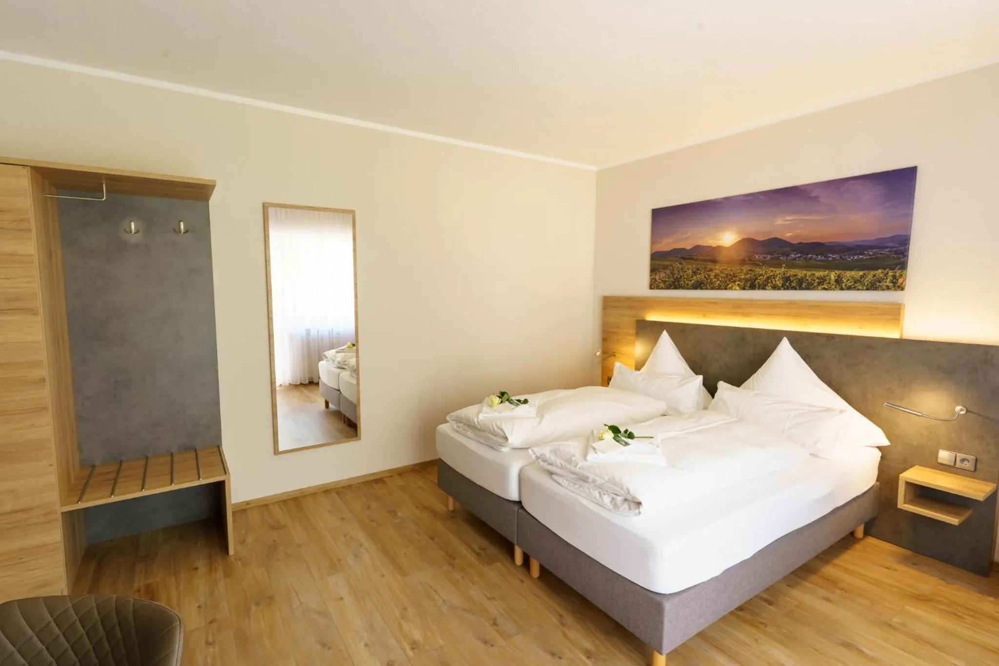 View (from property/room), Bed in Pension Bergterrasse