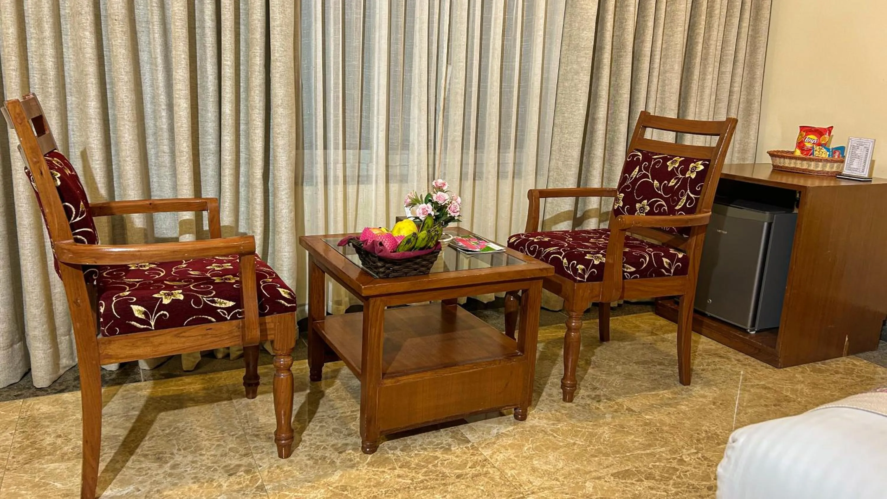 Seating area in Hotel Earth Light Sauraha