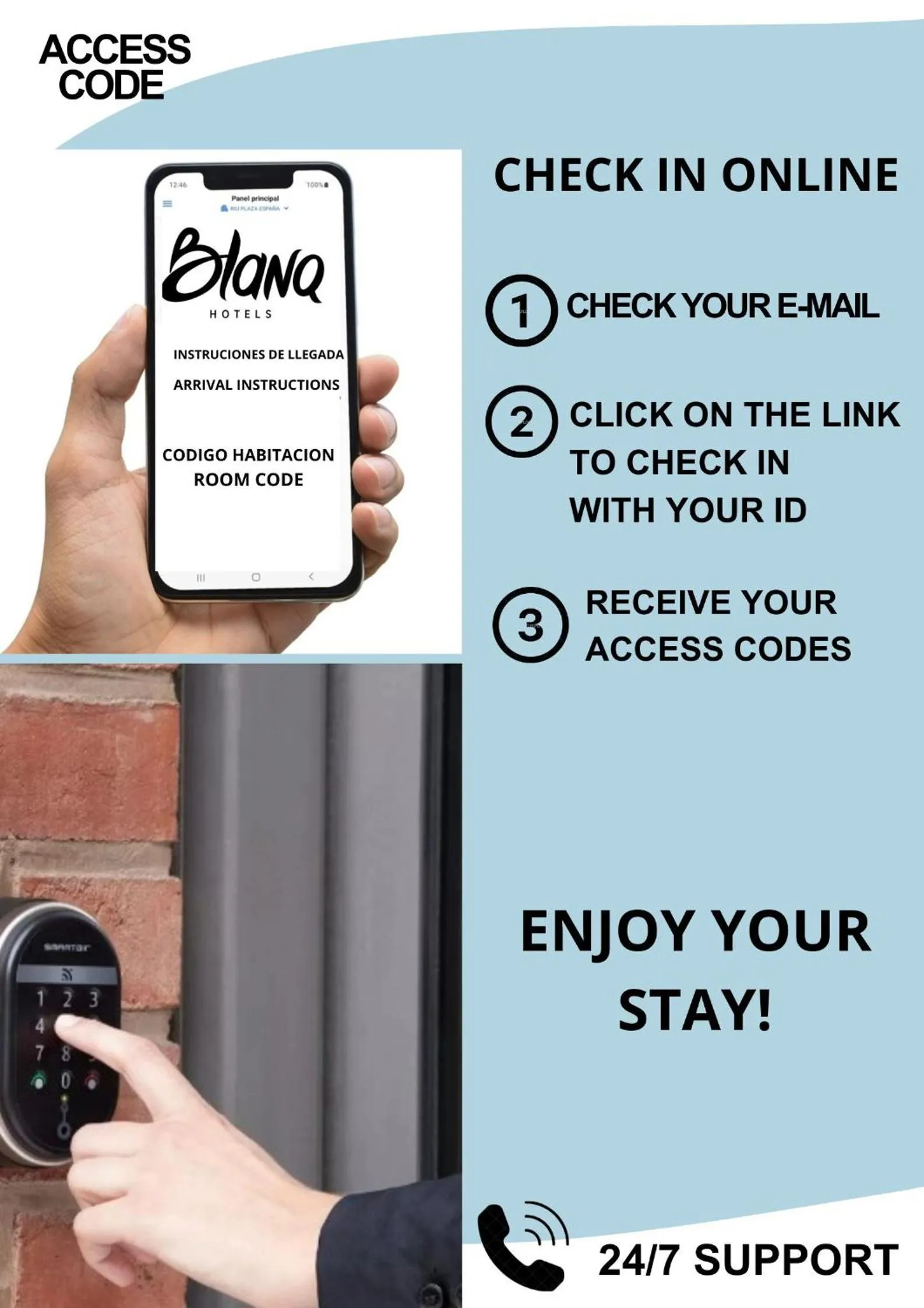 Text overlay in Blanq Comedias