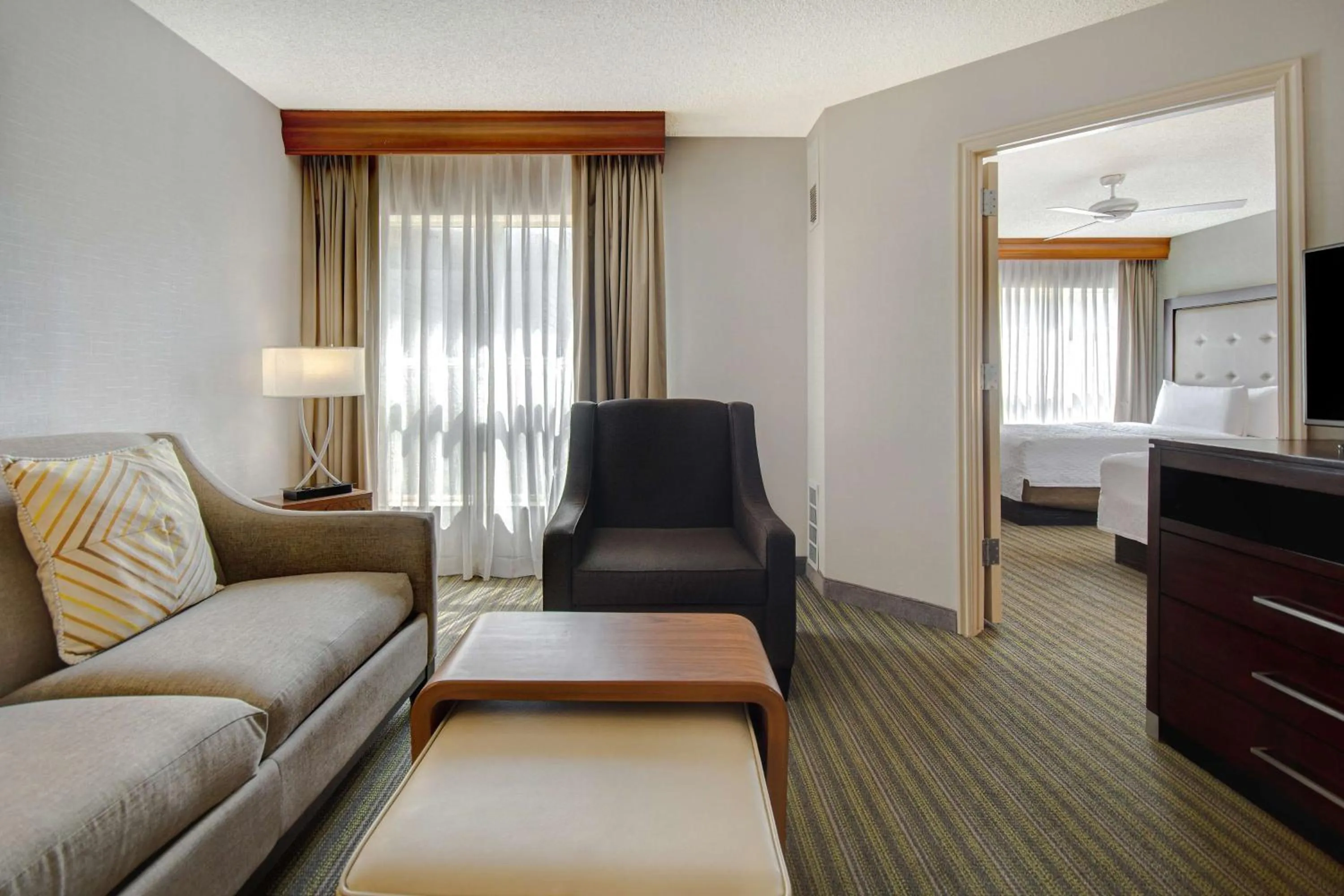 Living room, Bed in Homewood Suites by Hilton Salt Lake City - Midvale/Sandy