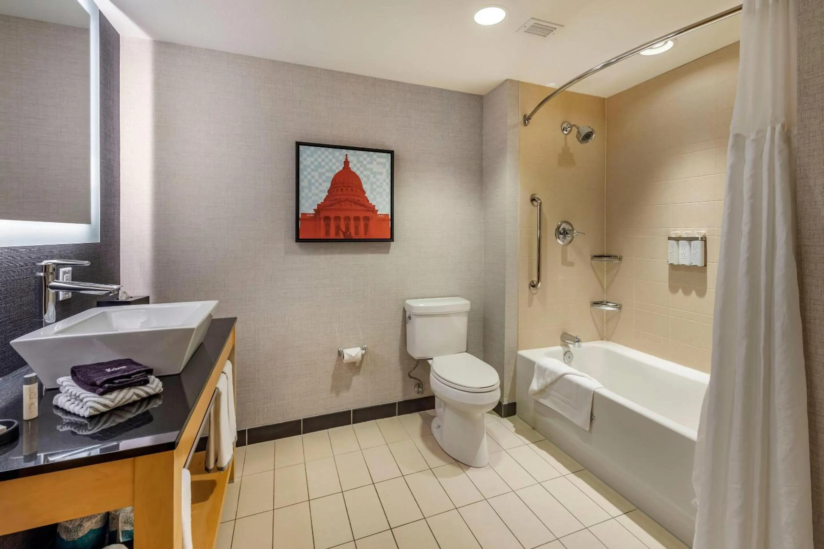 Shower in Cambria Hotel Madison East