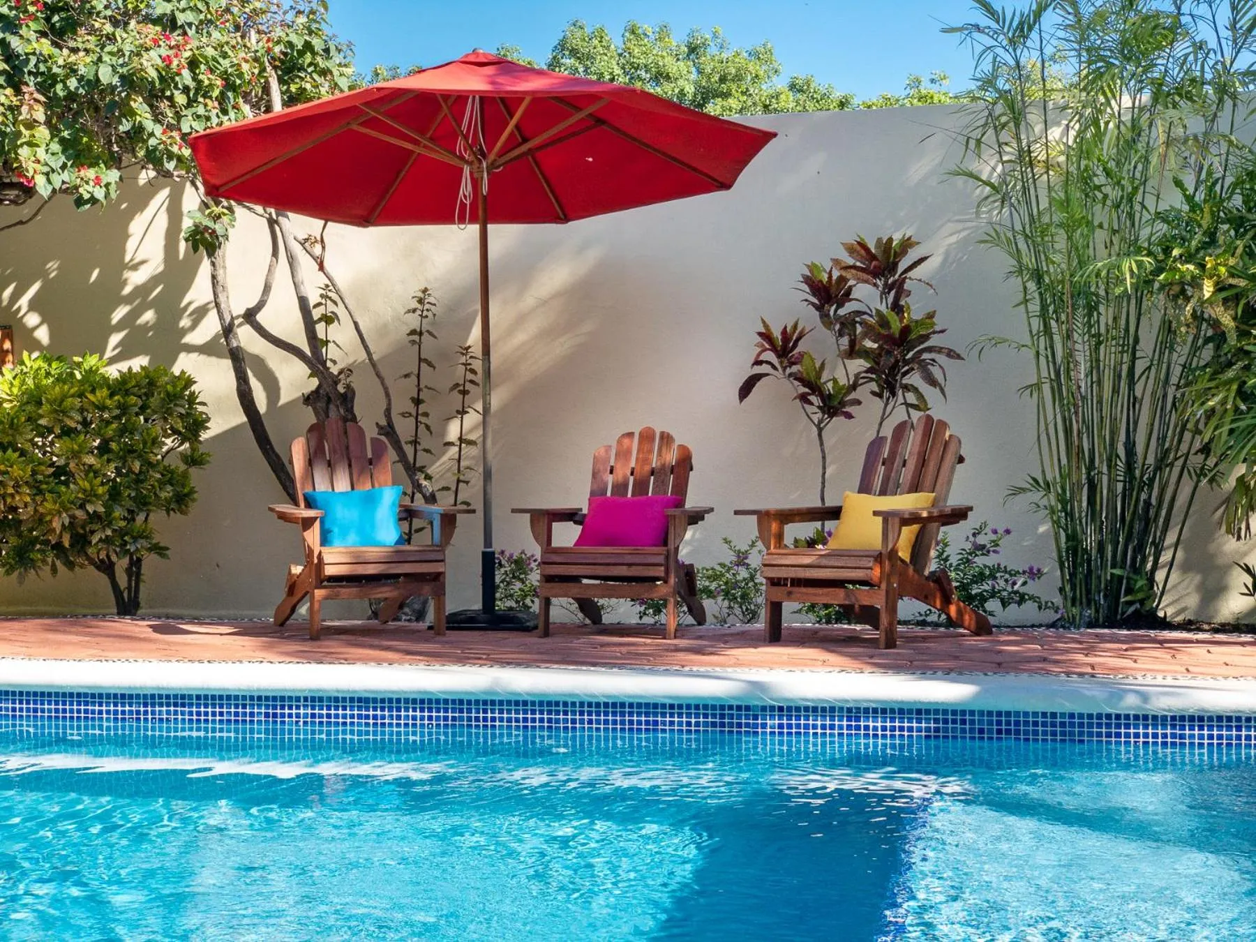 Patio in Casa Zarah - Hacienda Family Home - Pool and 2-Block to Beach