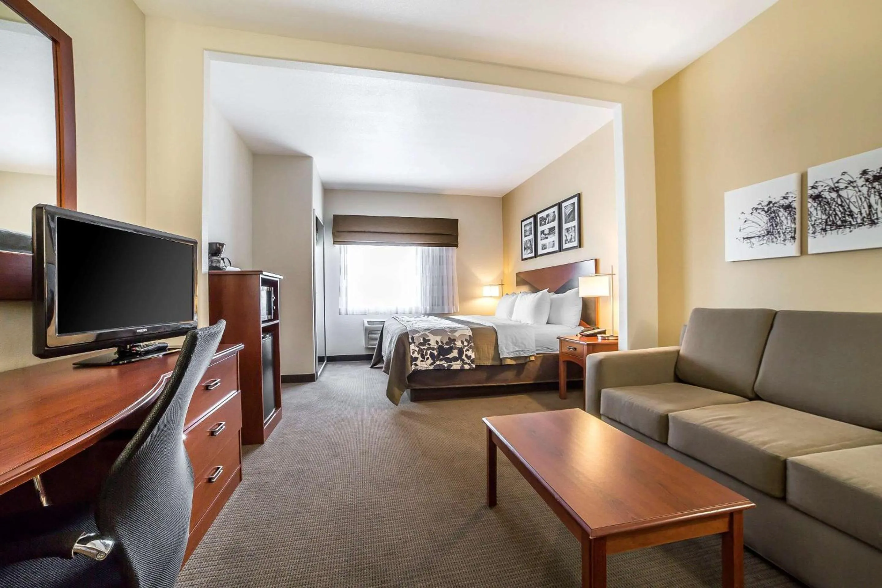 Photo of the whole room, Bed in Sleep Inn & Suites Douglas