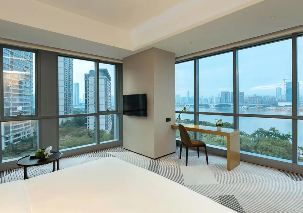 View (from property/room), Bed in La Yarda Hotel Guangzhou