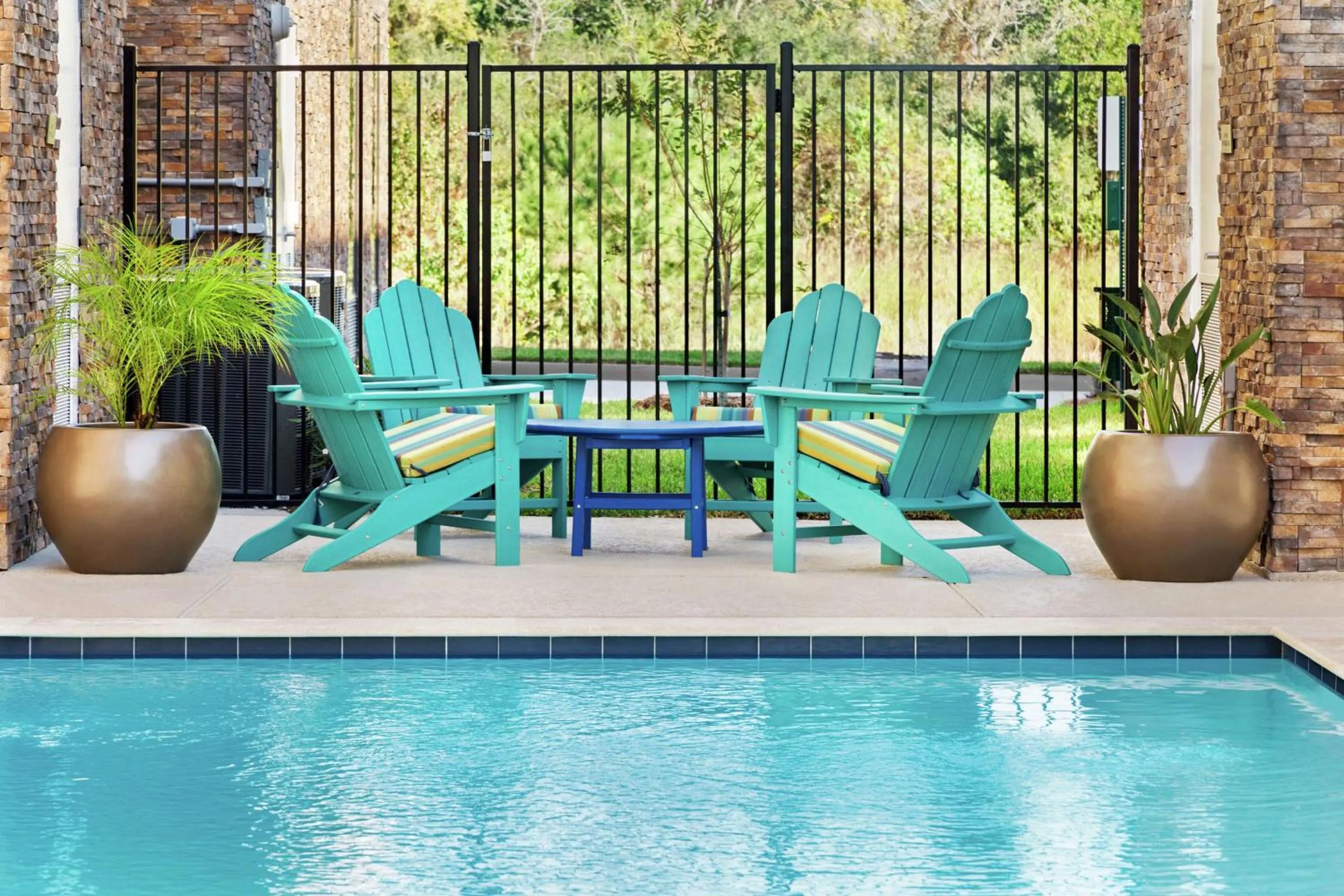 Pool view in Home2 Suites By Hilton Houston-Pearland, Tx