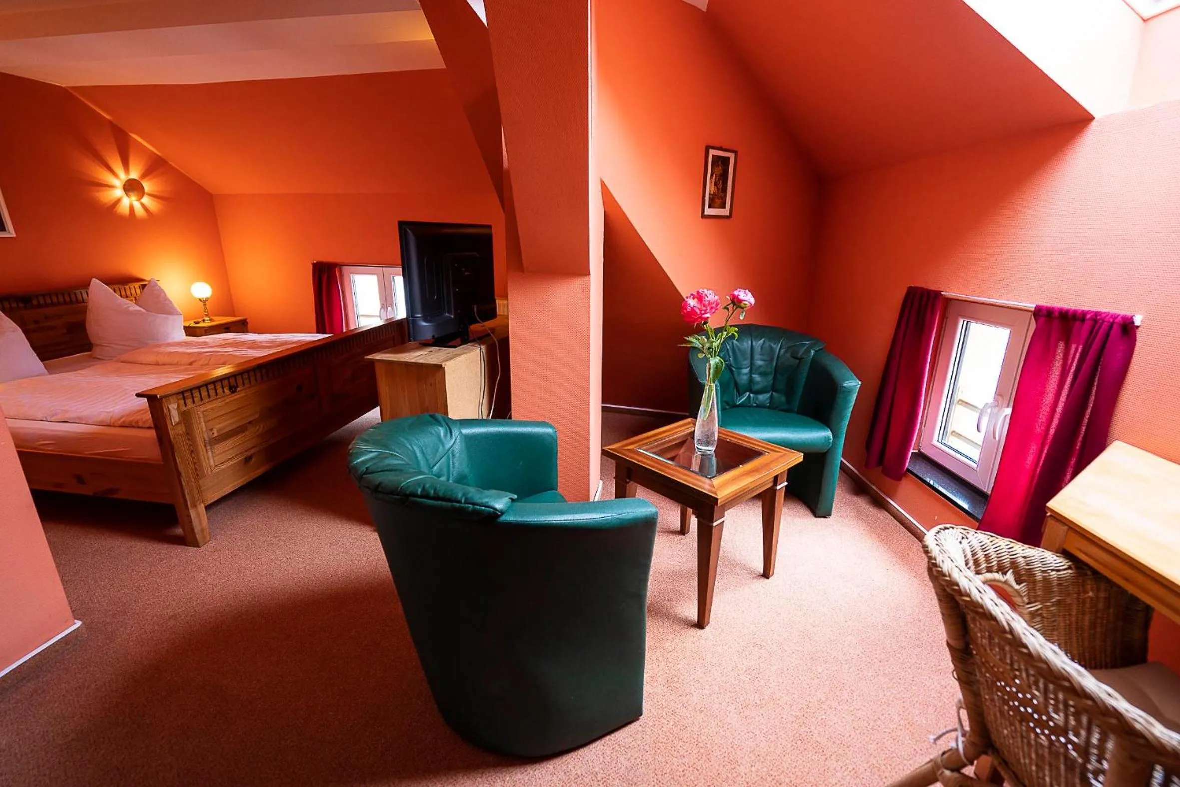 Living room, Bed in Pension am Dom