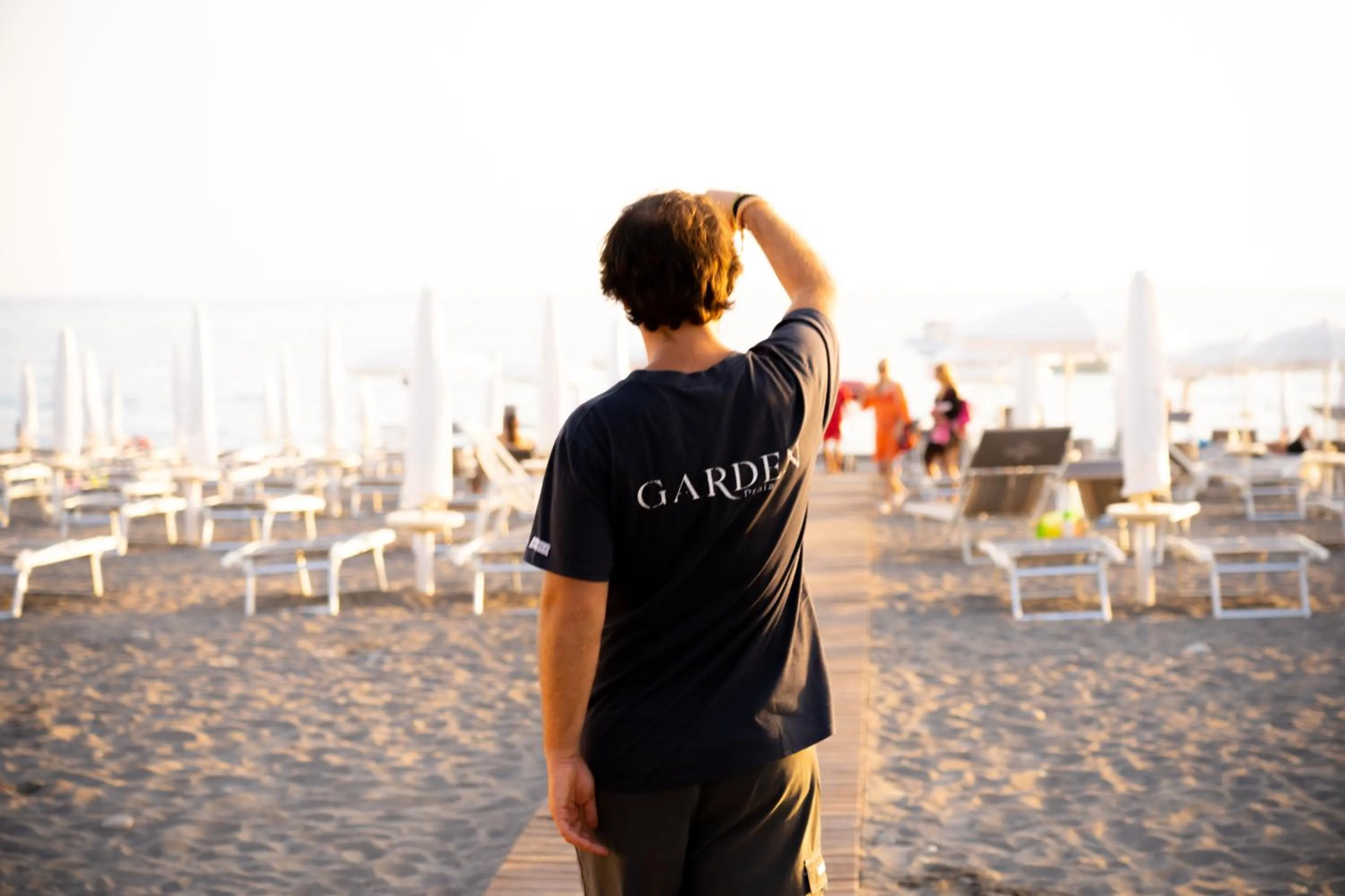 People in Hotel Garden