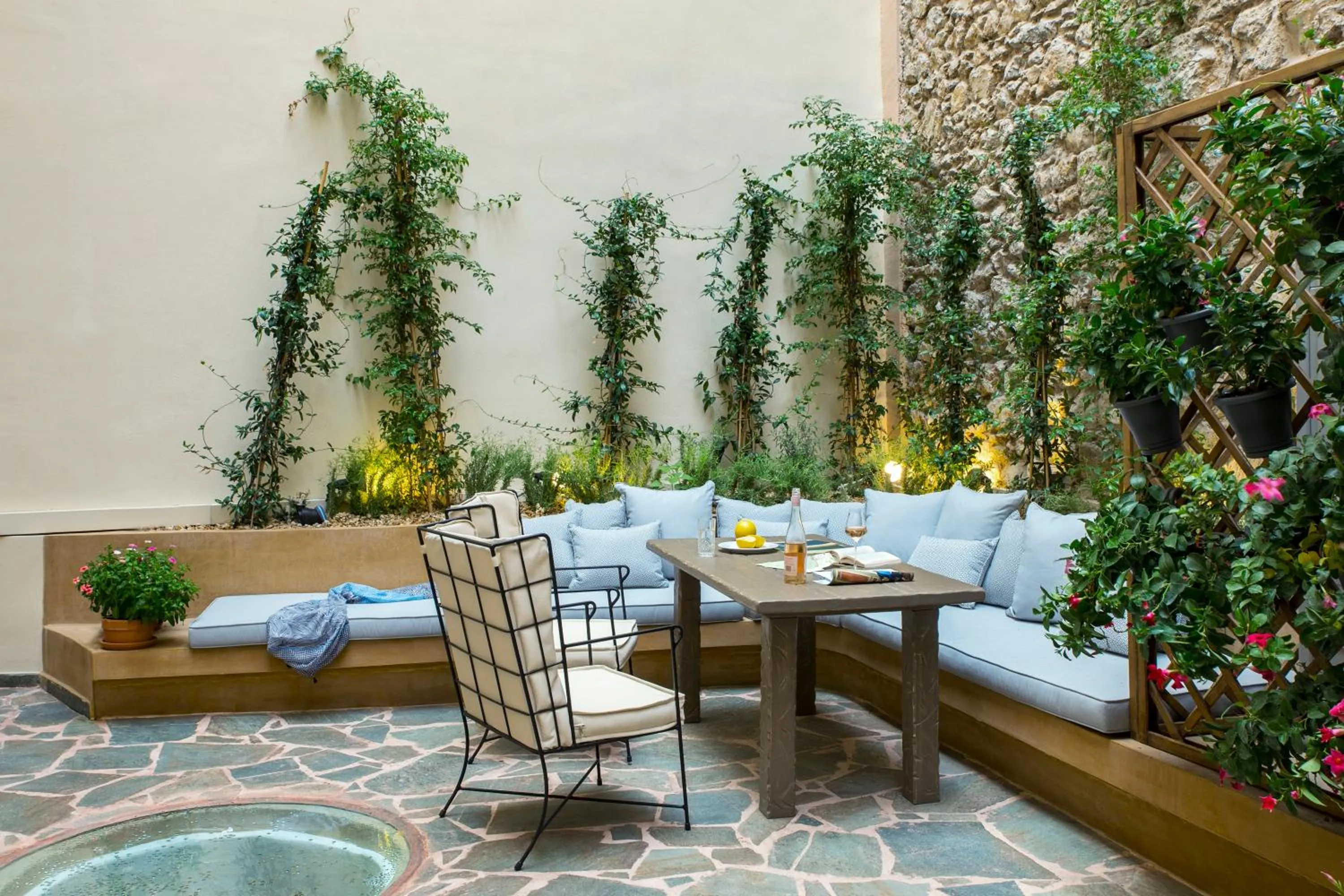 Patio in A77 Suites, Small Luxury Hotels of the World