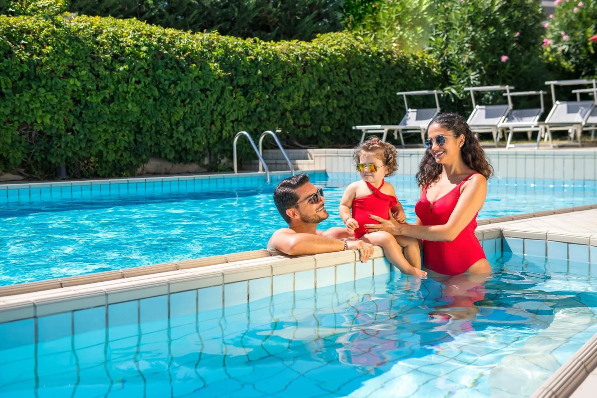 Pool view in Hotel Ines