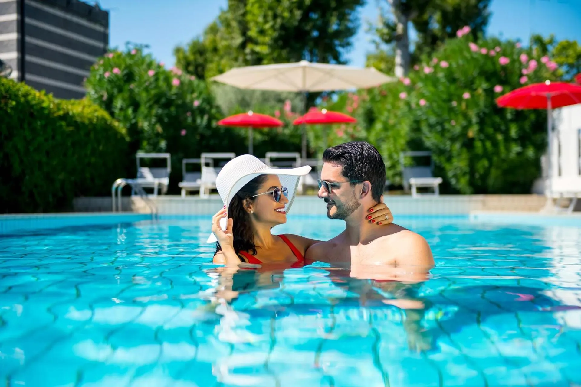 Pool view in Hotel Ines