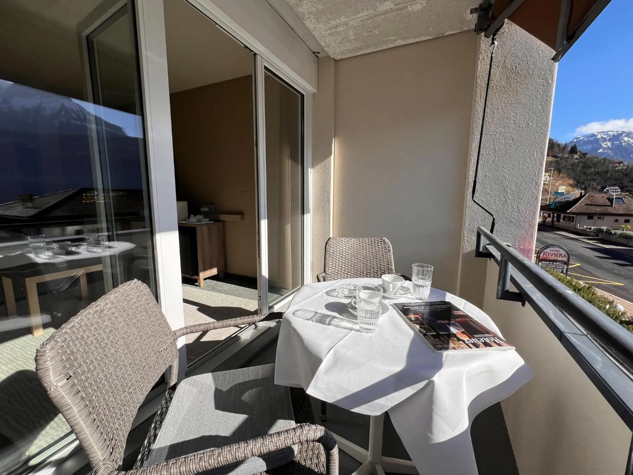 Balcony/Terrace in Seehotel Riviera at Lake Lucerne