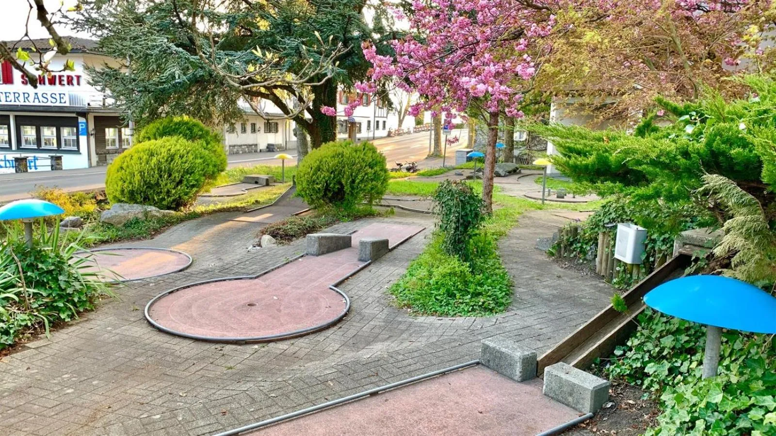 Minigolf in Seehotel Riviera at Lake Lucerne