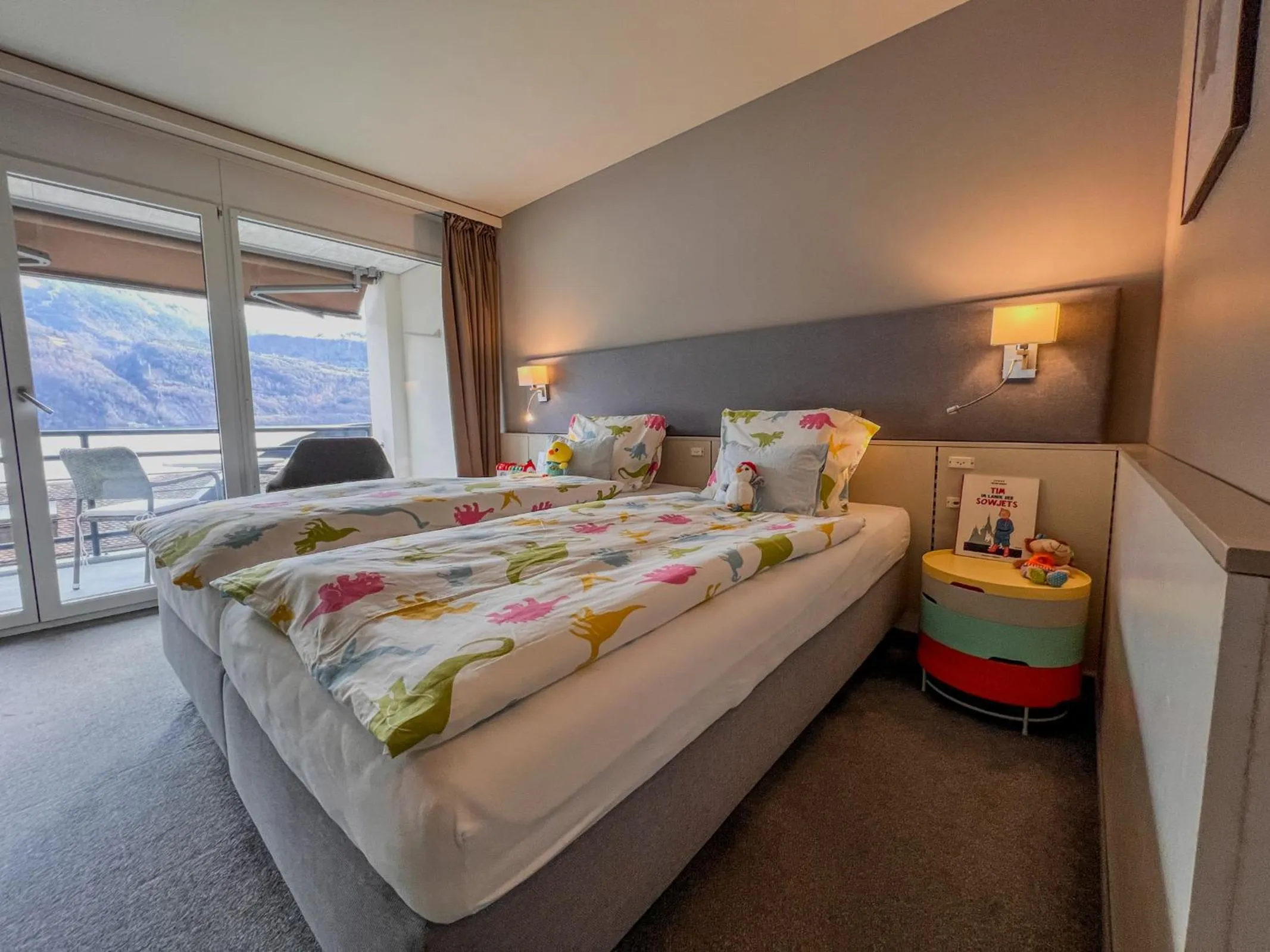 children, Bed in Seehotel Riviera at Lake Lucerne