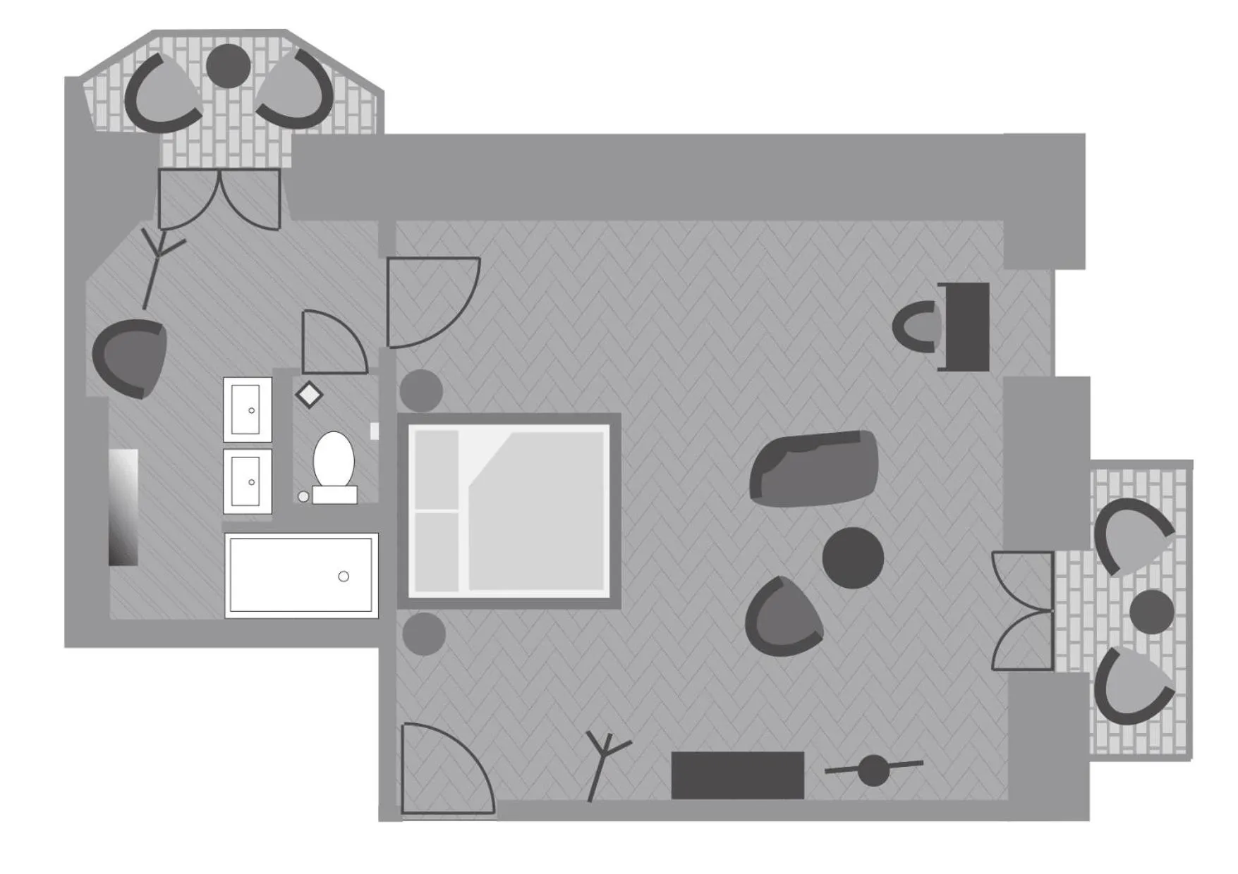 Floor plan in Schloss Schadau - Swiss Historic Hotel