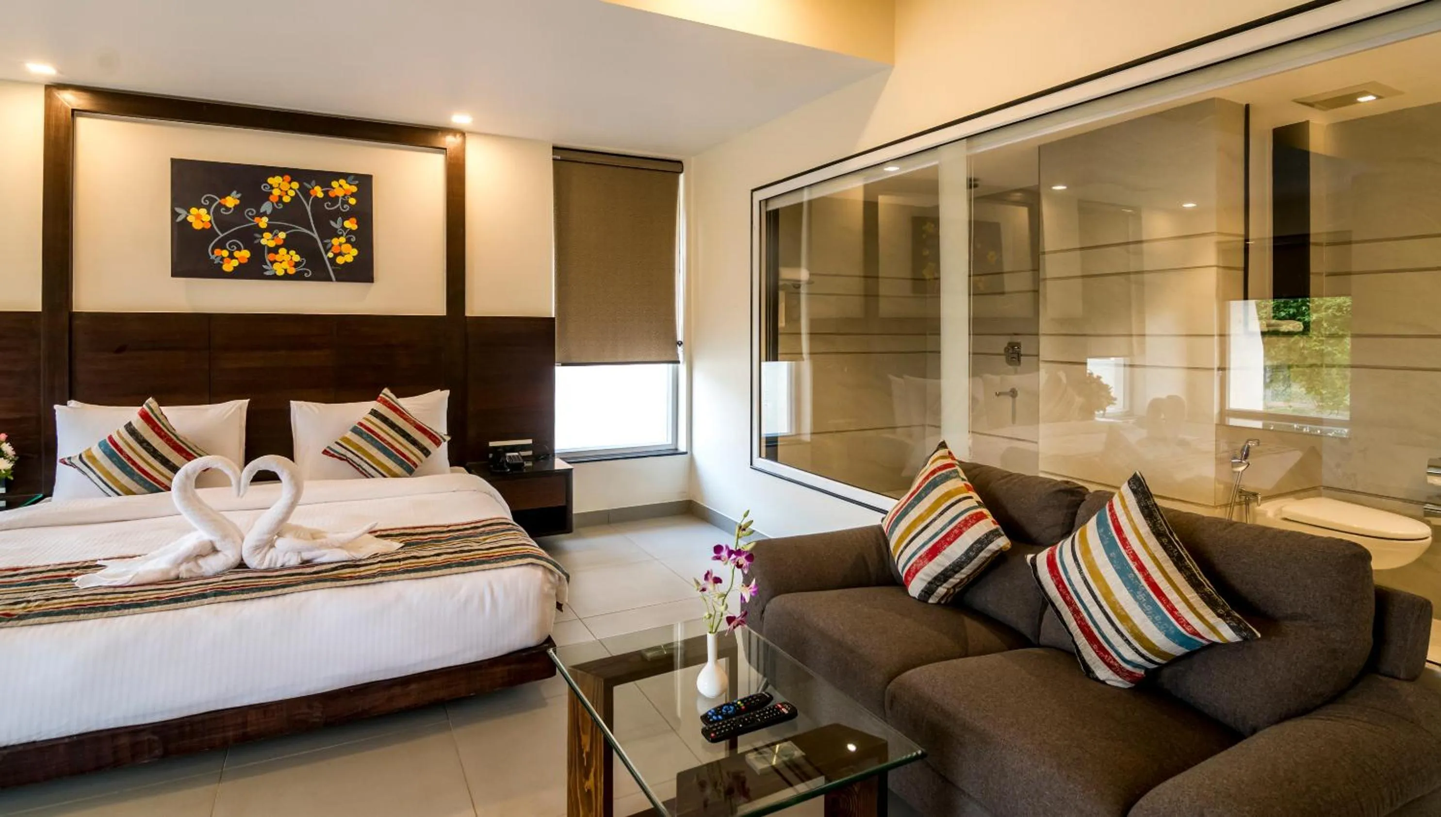 Bathroom, Bed in Regenta Central North Goa, Arpora