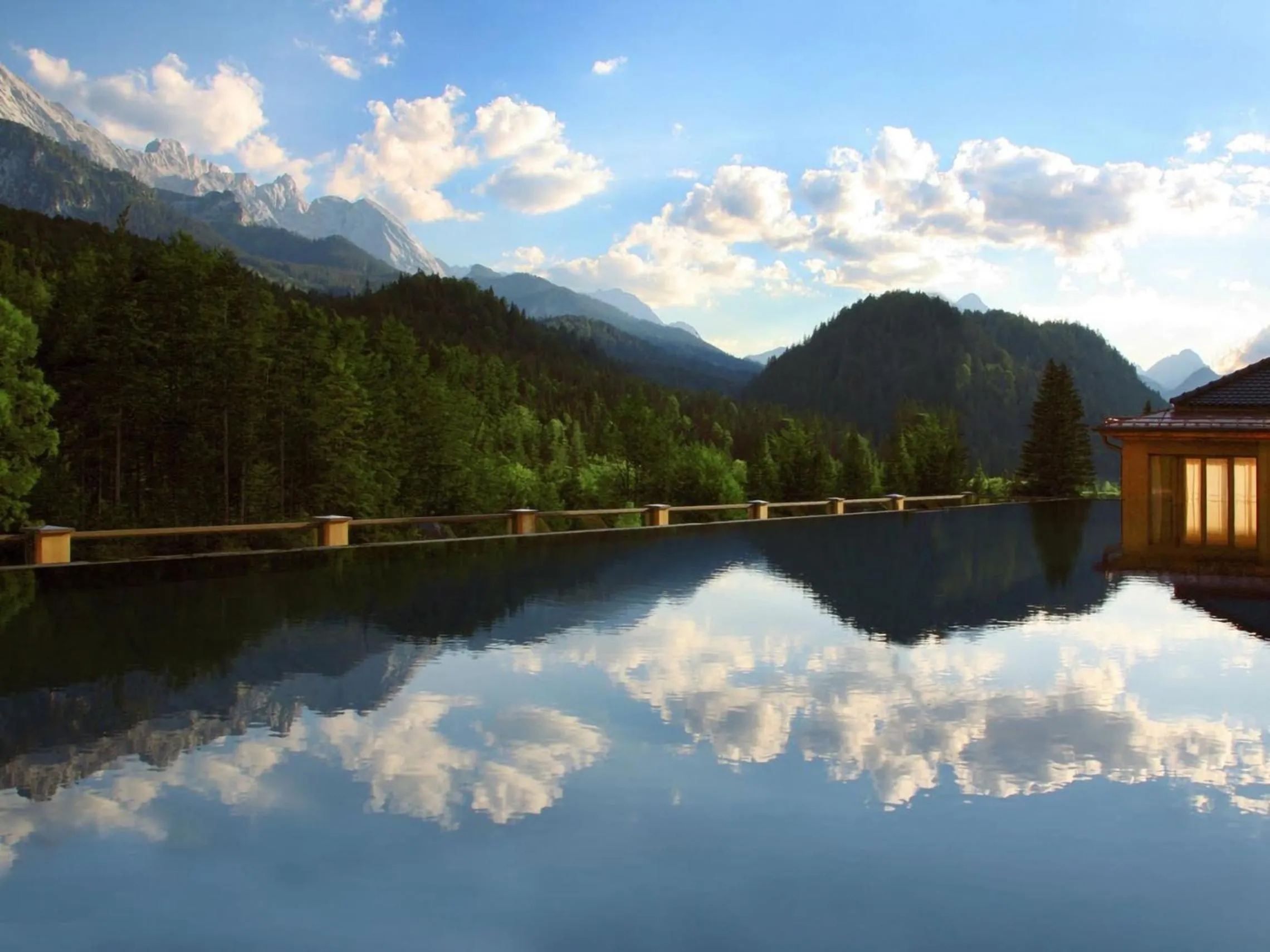 Open Air Bath in Schloss Elmau Luxury Spa Retreat & Cultural Hideaway