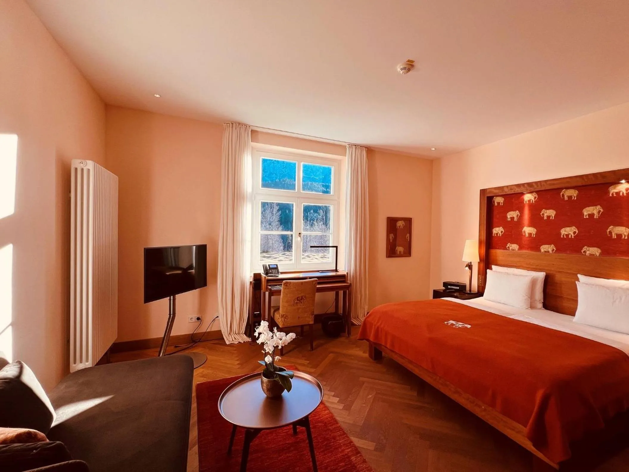 Bed in Schloss Elmau Luxury Spa Retreat & Cultural Hideaway