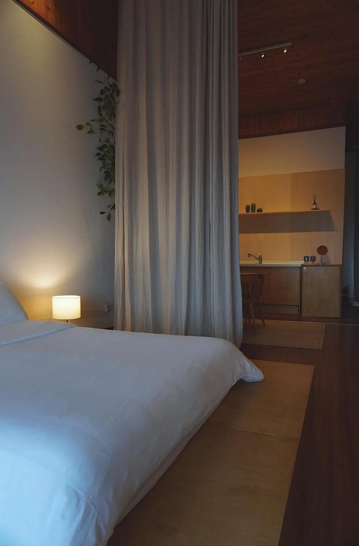 Bed in At corner resort & garden