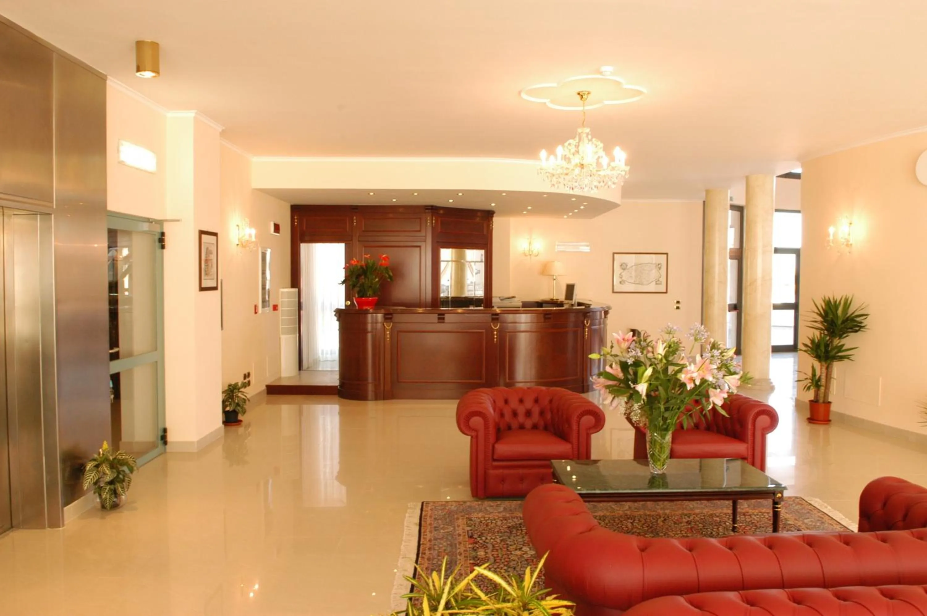 Lobby or reception in Pilgrim's Hotel