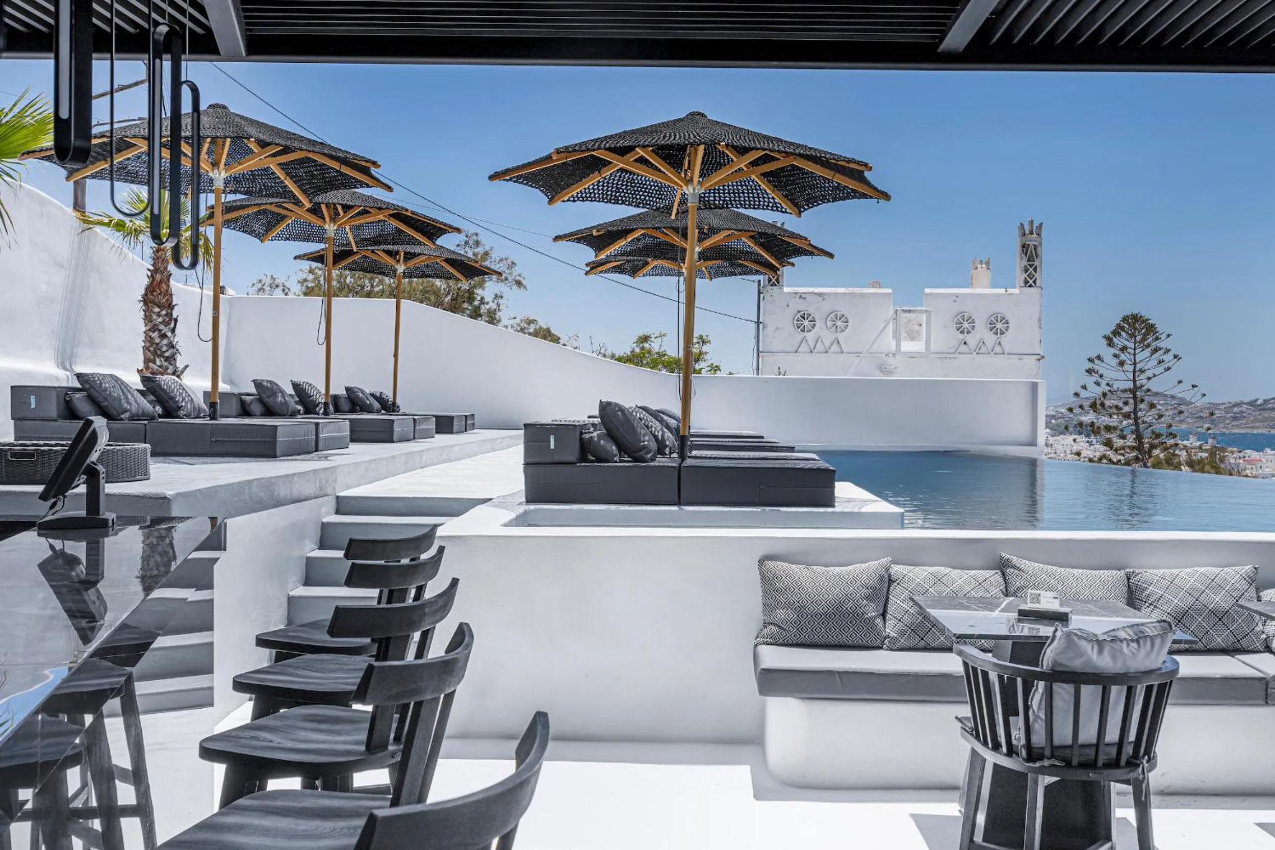 Swimming pool in Tagoo Black Mykonos