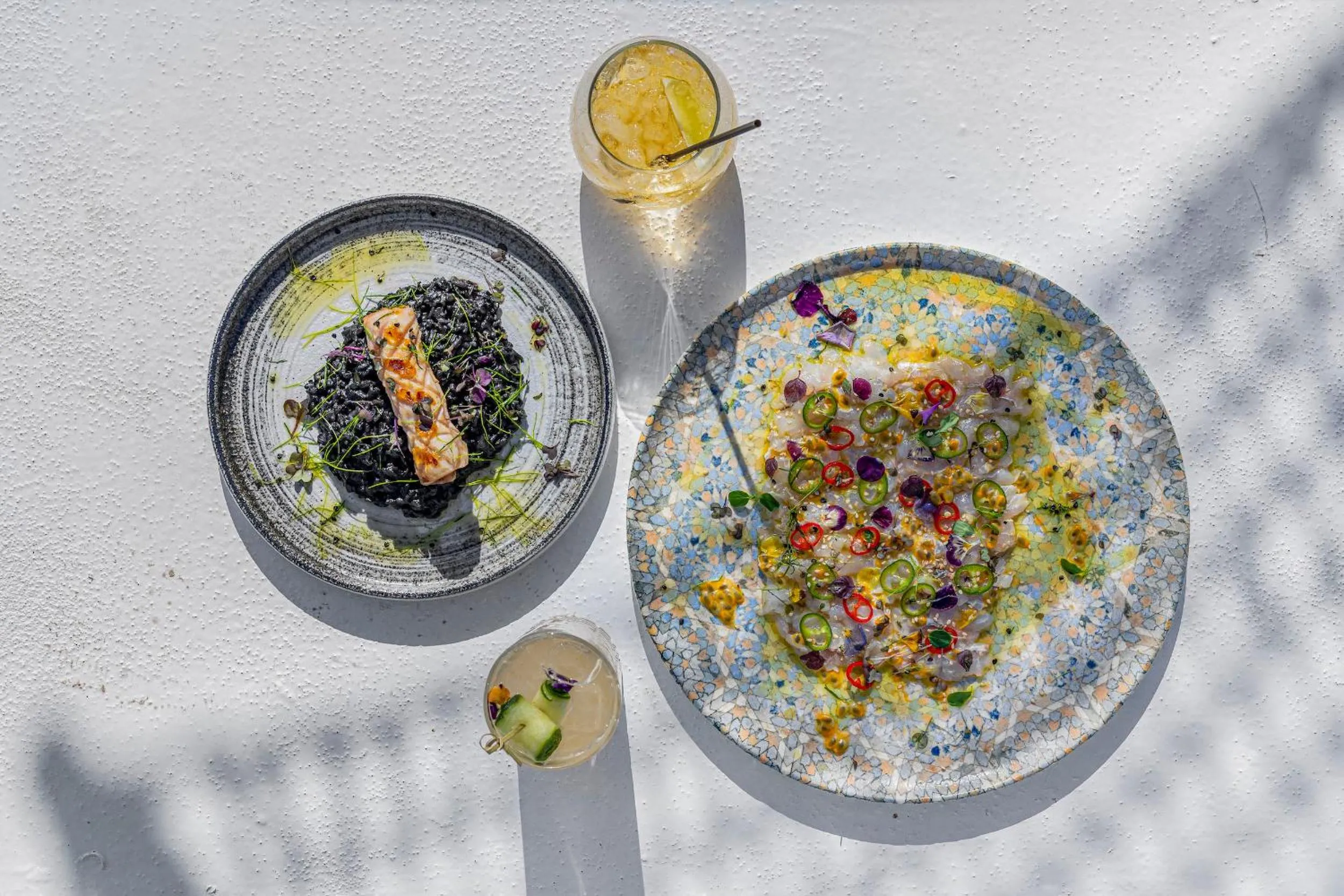 Food and drinks in Tagoo Black Mykonos