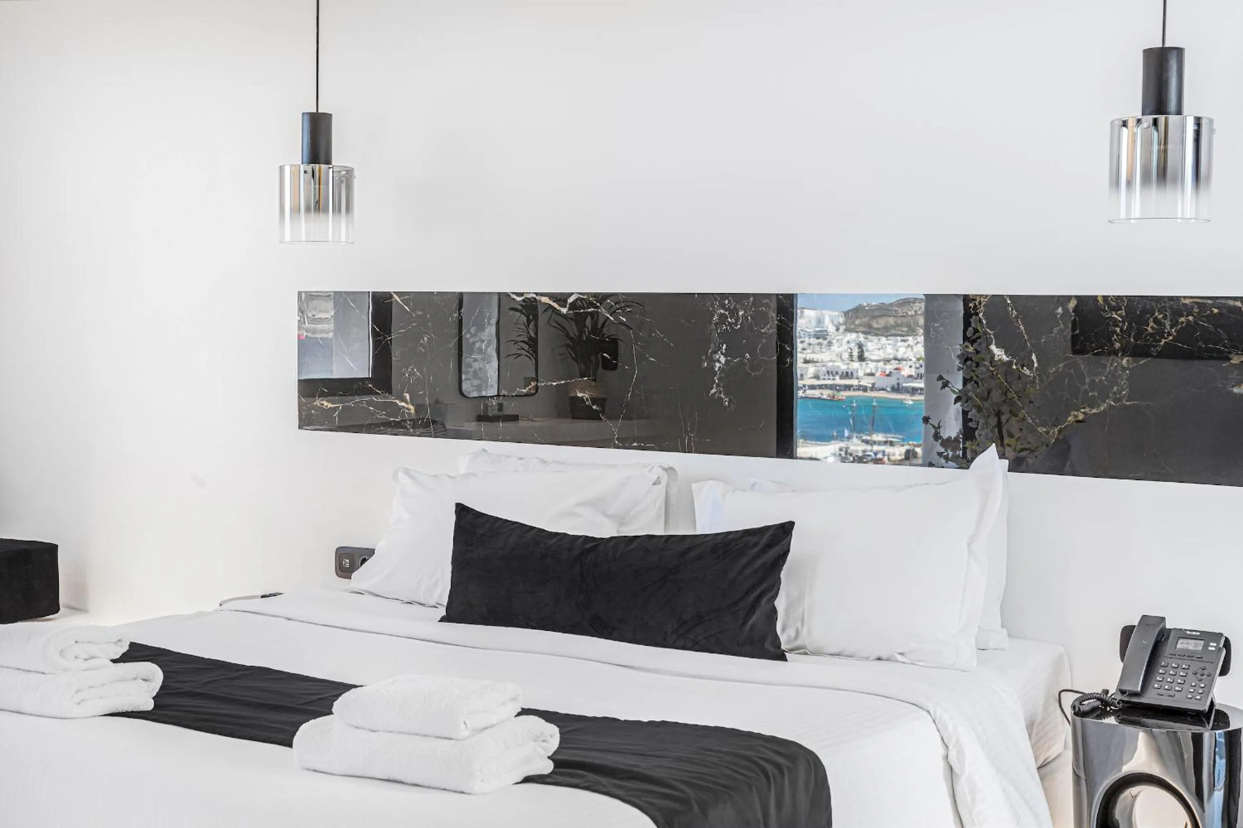 Bed in Tagoo Black Mykonos
