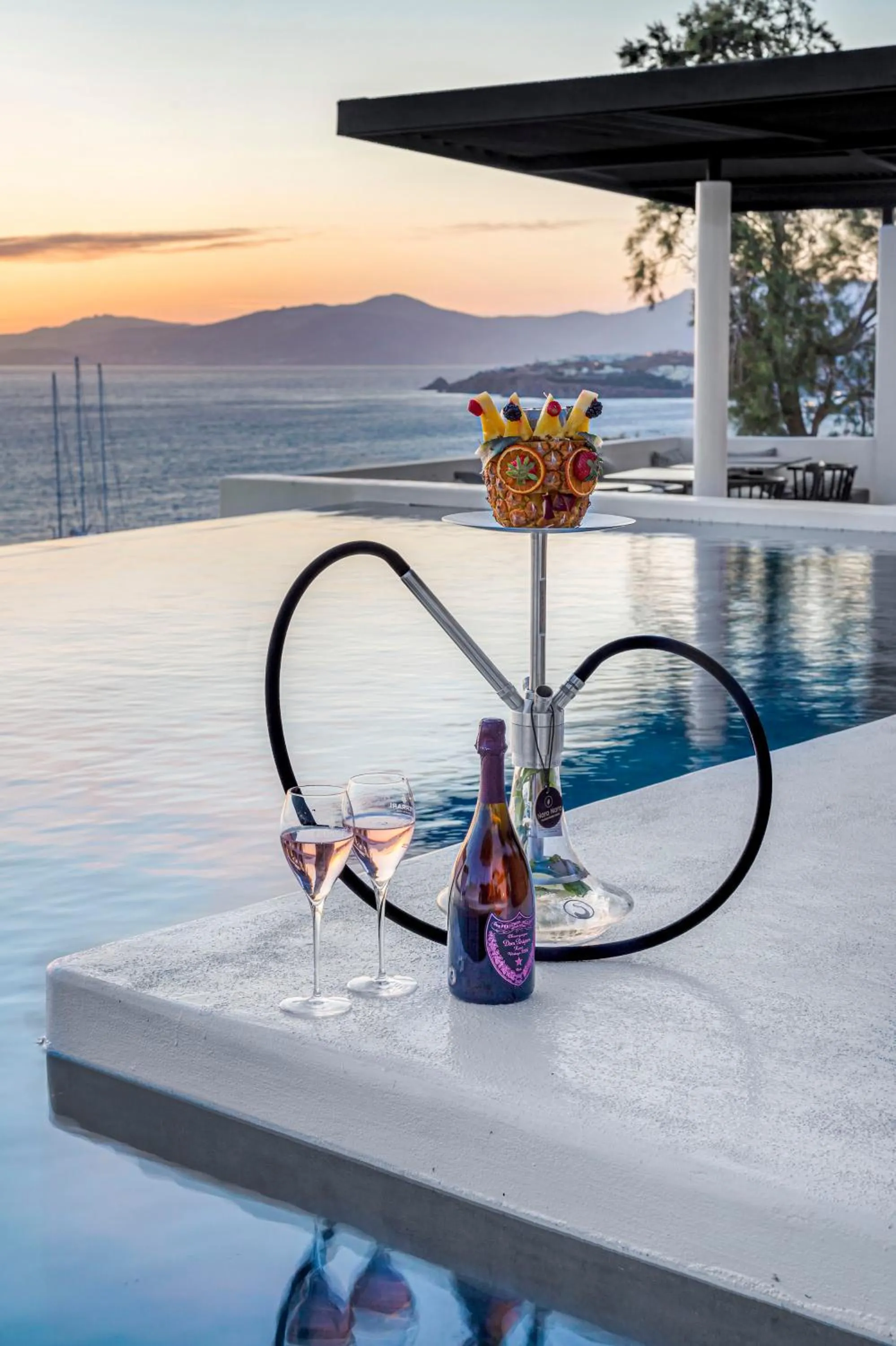 Pool view in Tagoo Black Mykonos