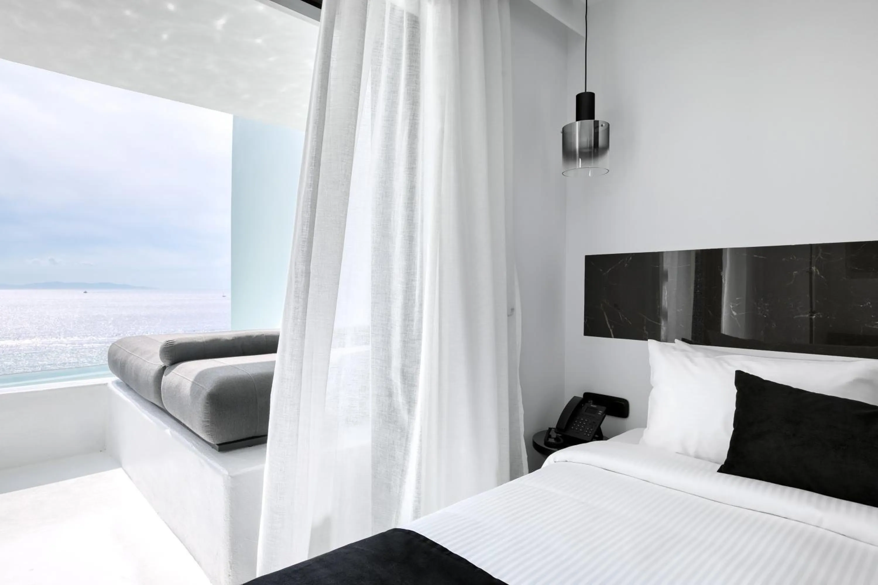 Bed in Tagoo Black Mykonos