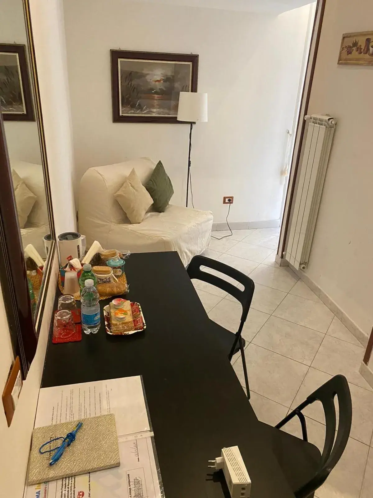 Triple Room with balcony and private external bathroom in Bed & Breakfast Plebiscito Home Triple Room with balcony and private external bathroom in Bed & Breakfast Plebiscito Home