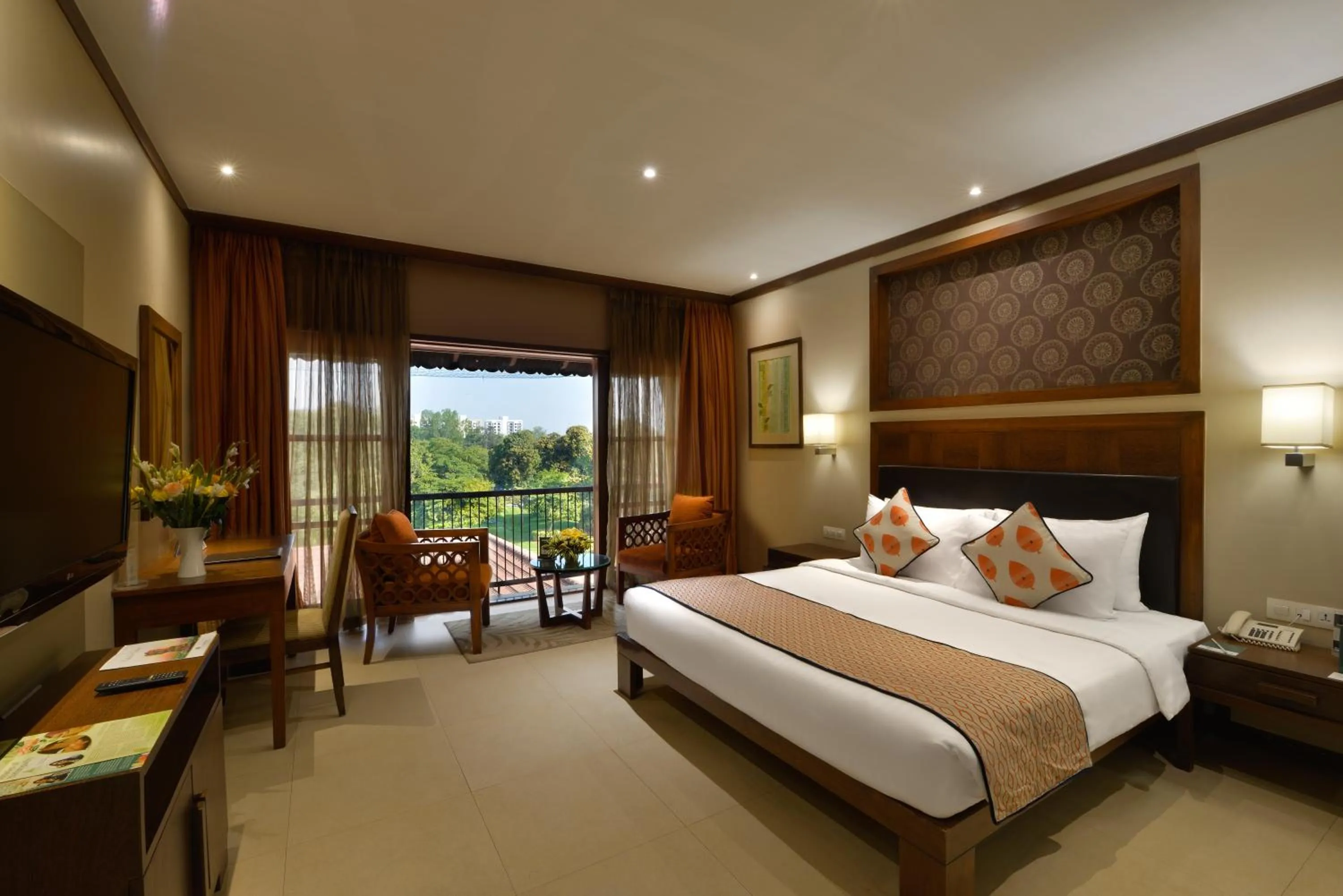 Photo of the whole room, Bed in Madhubhan Resort & Spa